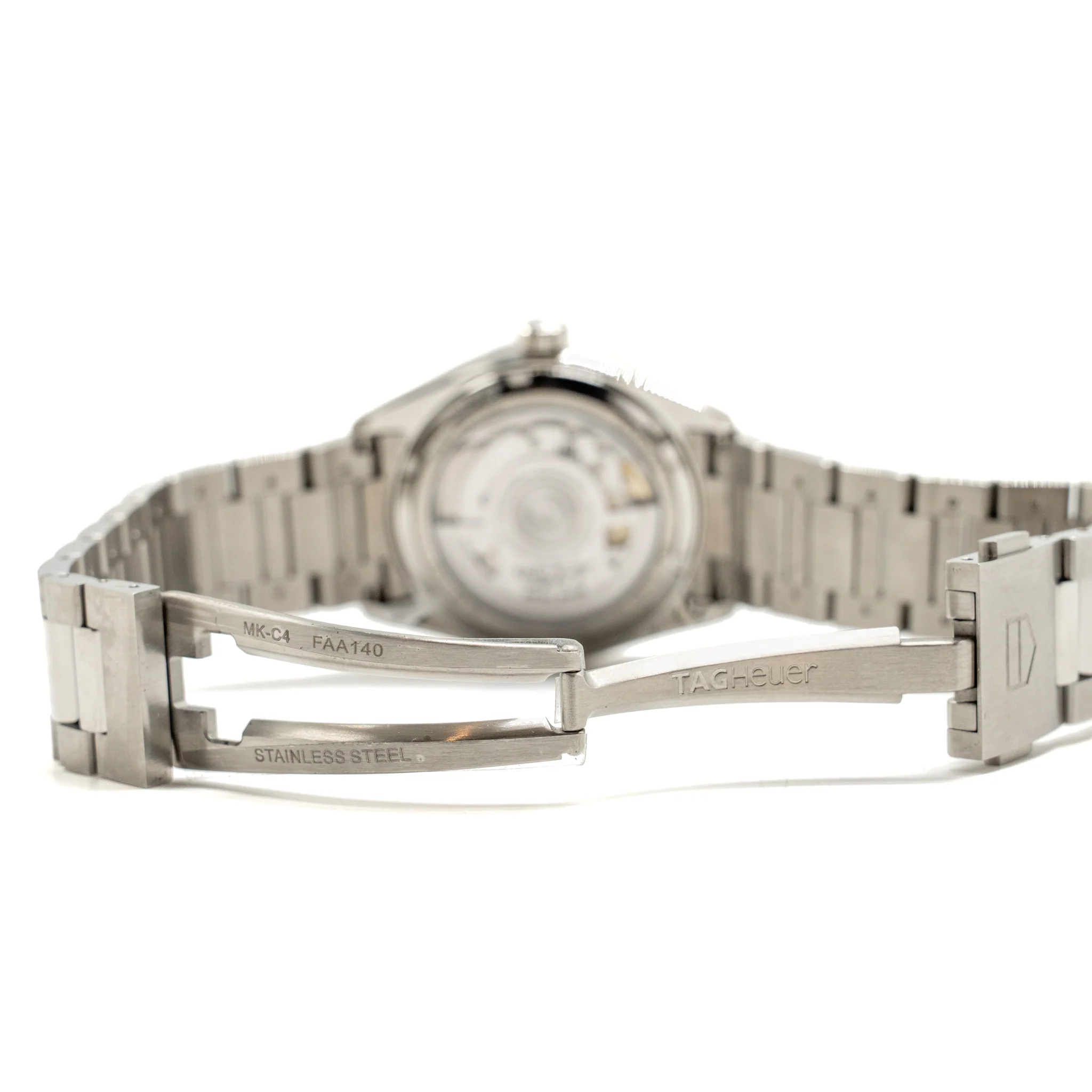 TAG HEUER Carrera Date 36mm Steel, Silver Hammered Dial with Diamonds, Rose Gold Indexes and Hands, Model: WBN231B - Image 7