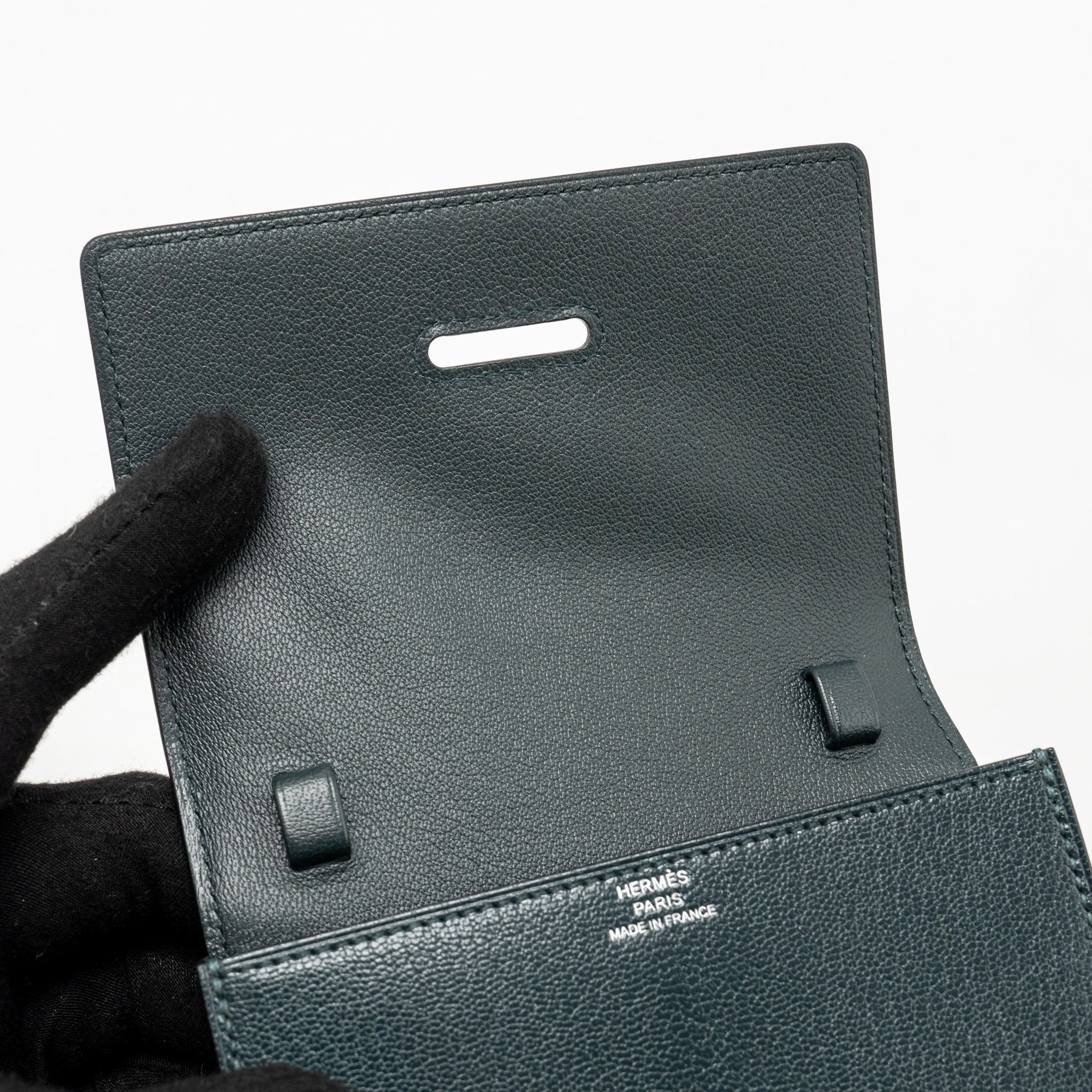 Hermes Chaine D’ancre To Go Wallet Chevre Chamkila Vert Cypres SHW Stamp K - Image 12