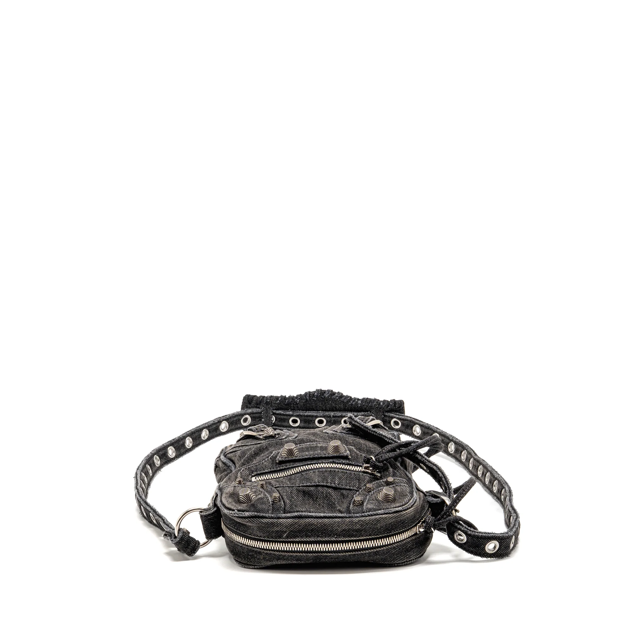 Balenciaga Le Cagole Crossbody Bag Denim Black SHW - Image 5