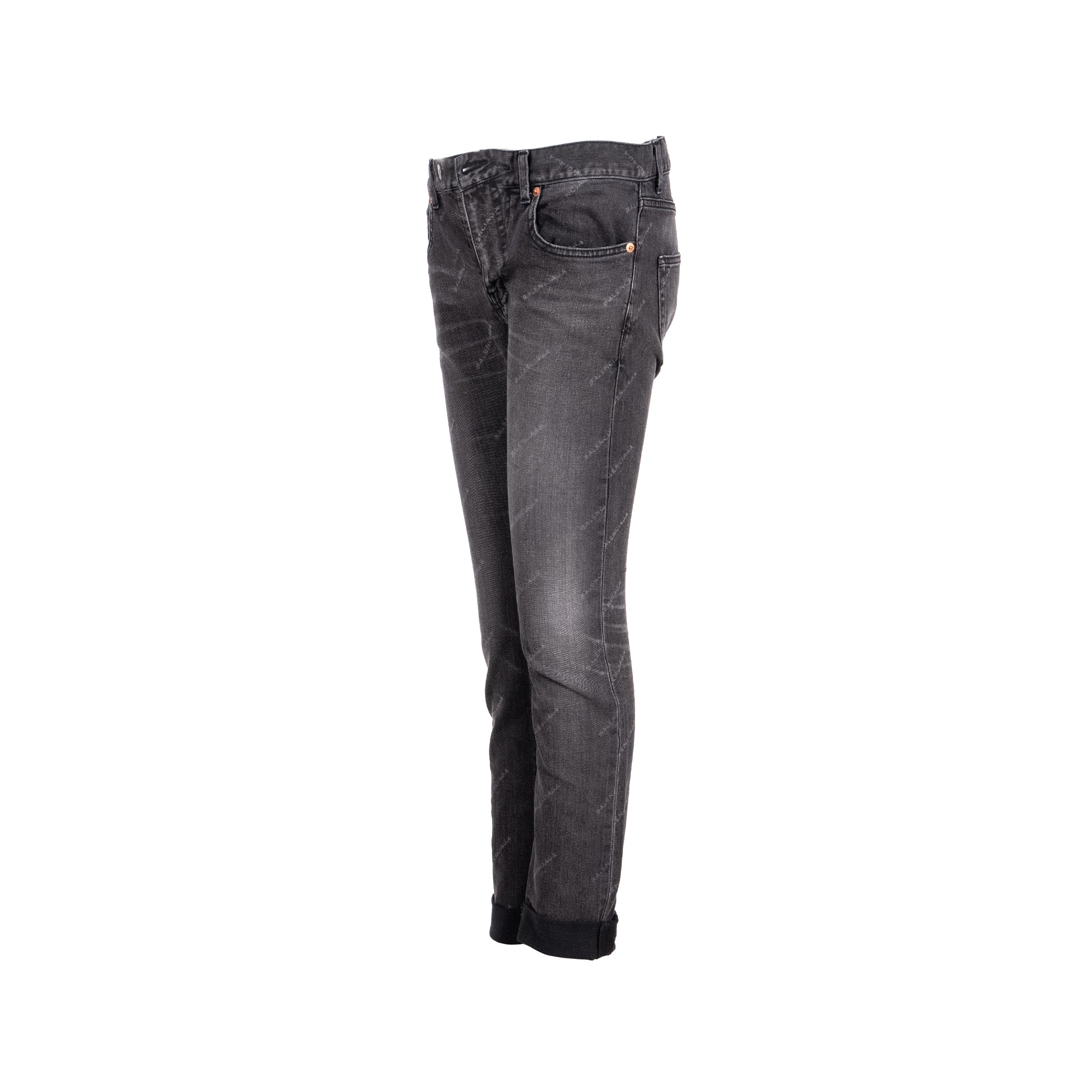 Balenciaga Size 26 Denim Jeans Cotton Black - Image 2