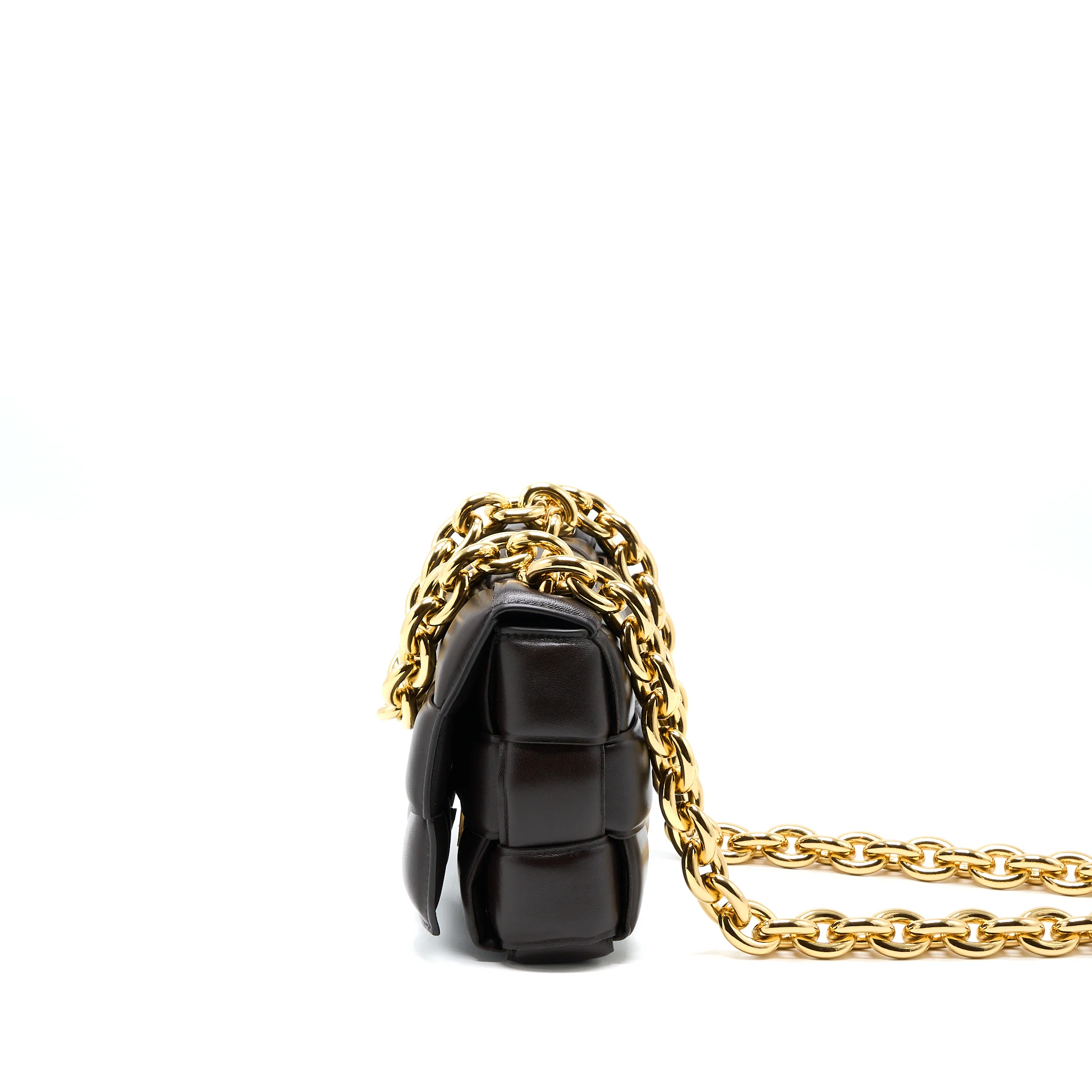 Bottega Veneta Chain Cassette Bag Dark Brown GHW - Image 3