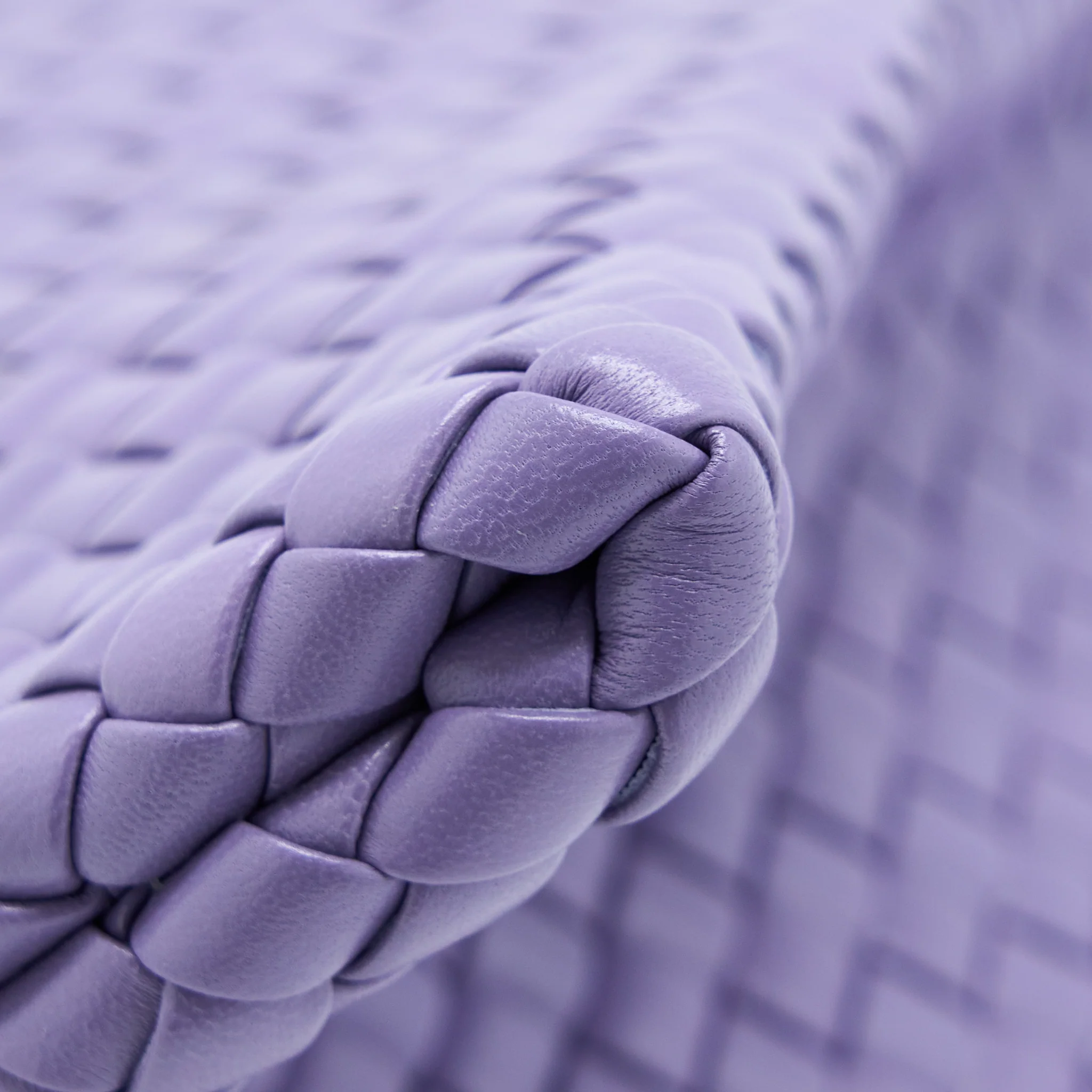 Bottega Veneta Crisscross Clutch Bag Lavender SHW - Image 8