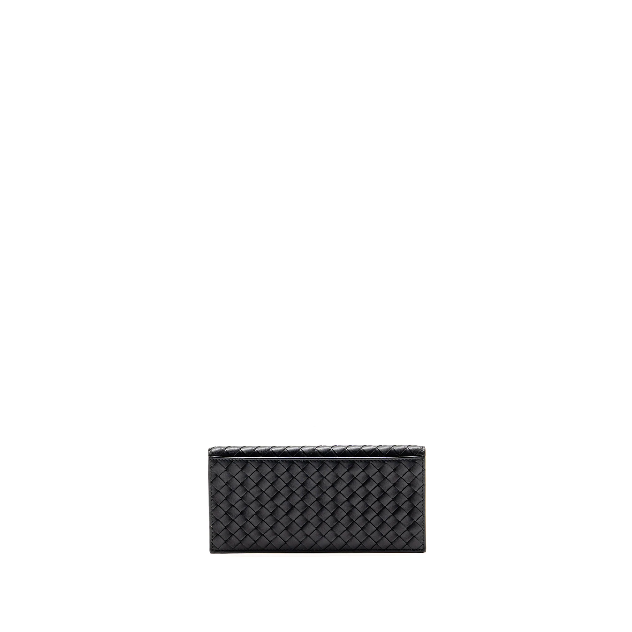 Bottega veneta intrecciato long wallet calfskin black - Image 2