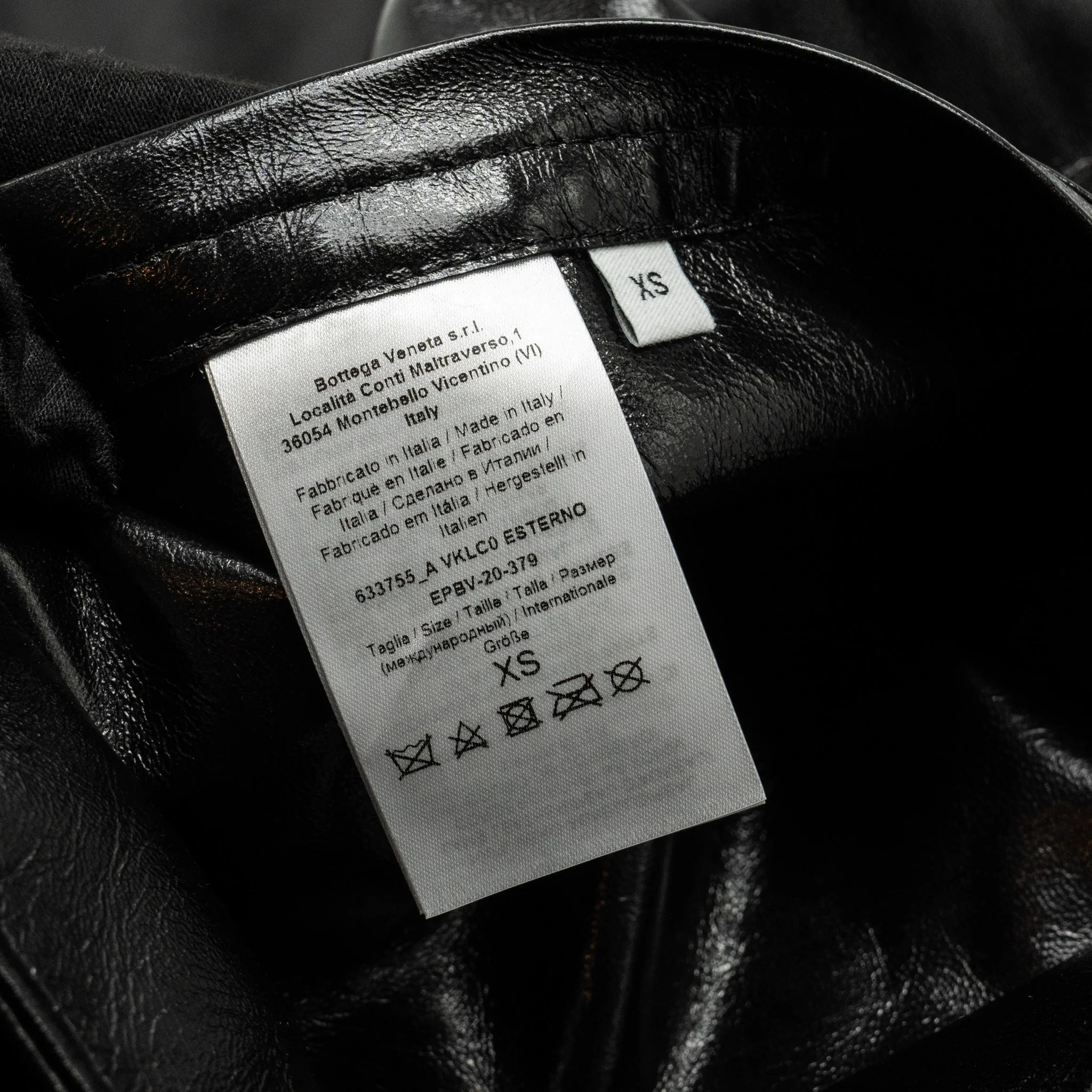 BOTTEGA VENETA Size XS Pre Fall 2020 Hooded Shell-trimmed Coat Shiny Lambskin Black - Image 7