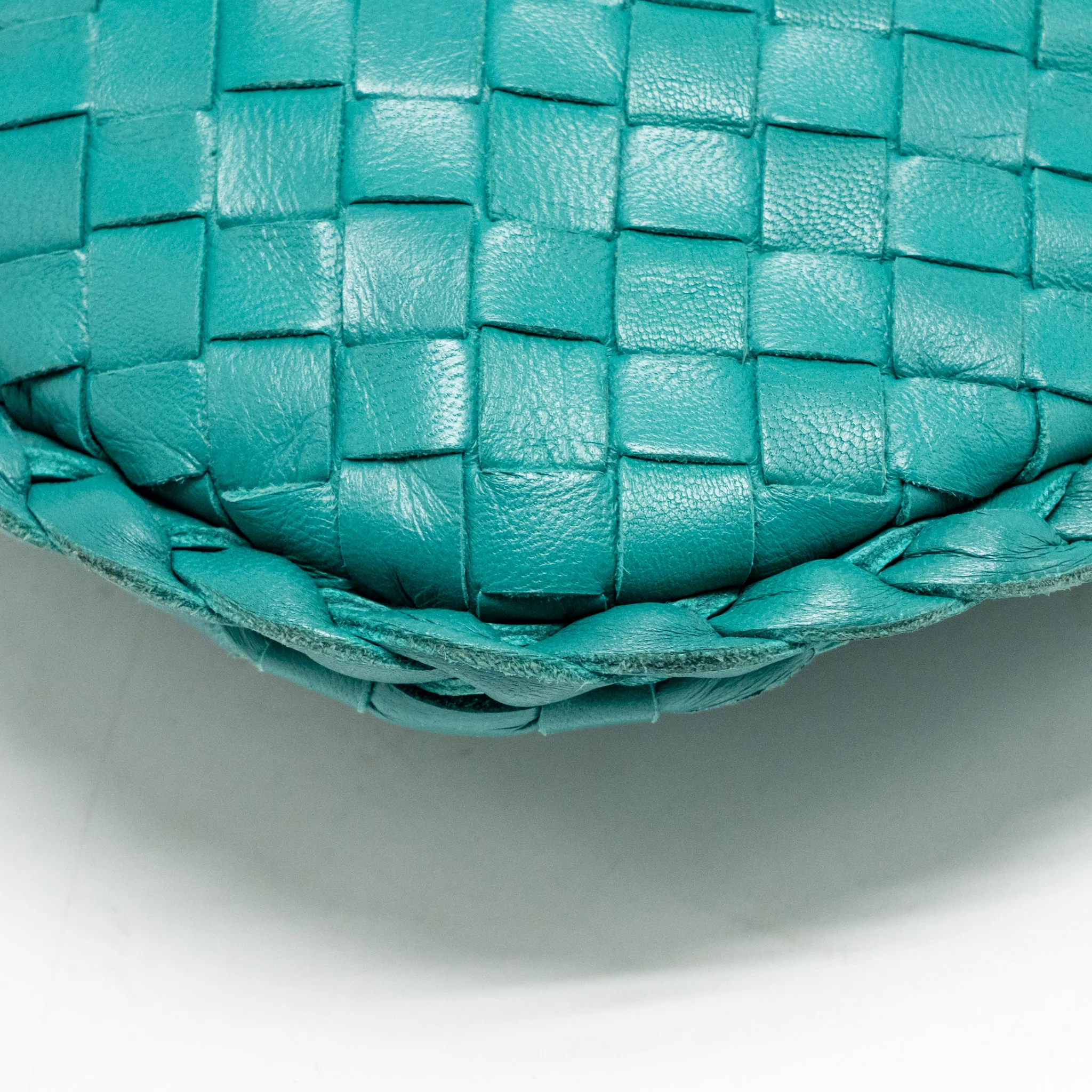 Bottega Veneta Vintage Mini Hobo Bag Lambskin Blue SHW - Image 8