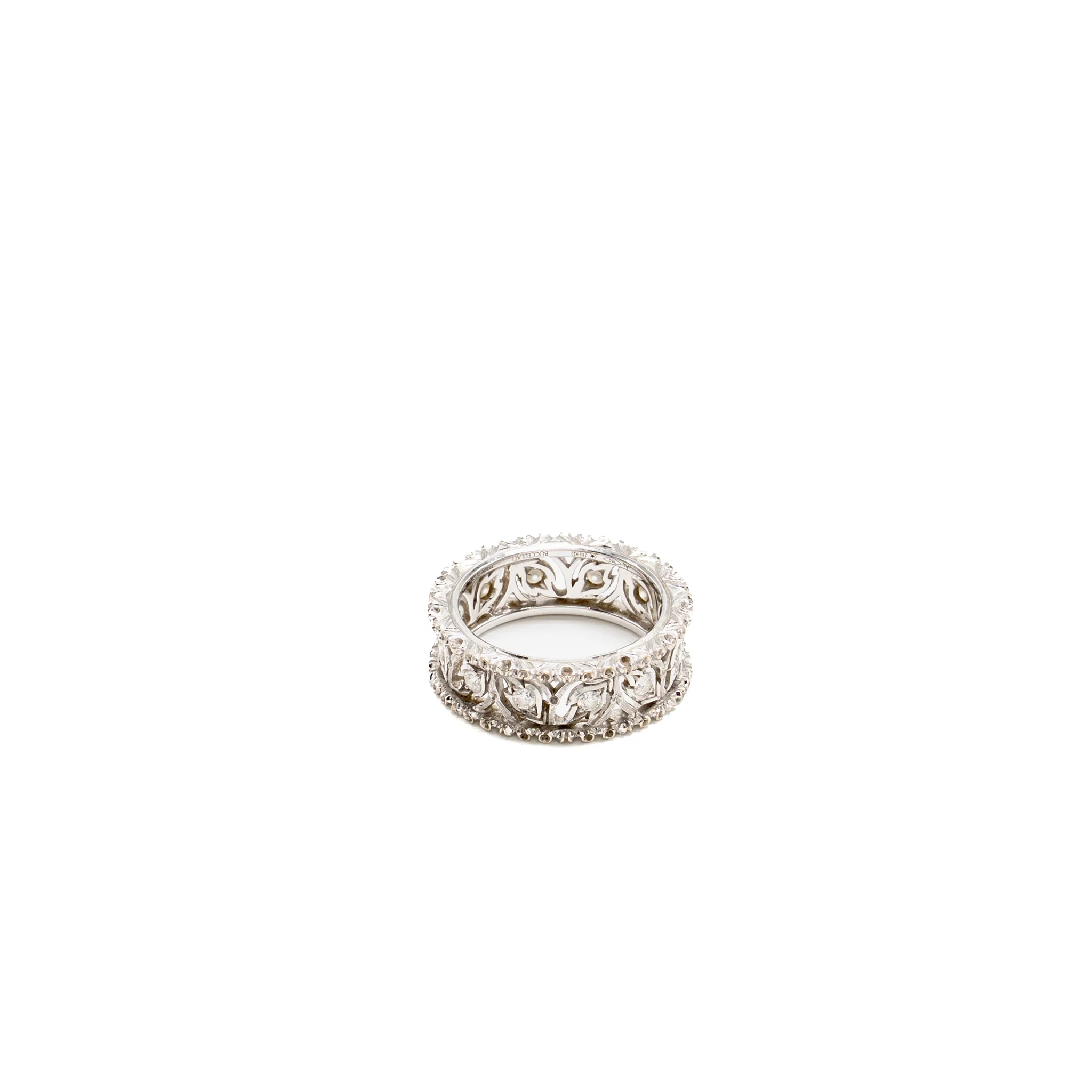 Buccellati size 51 Ramage Eternelle ring white gold with diamonds - Image 3