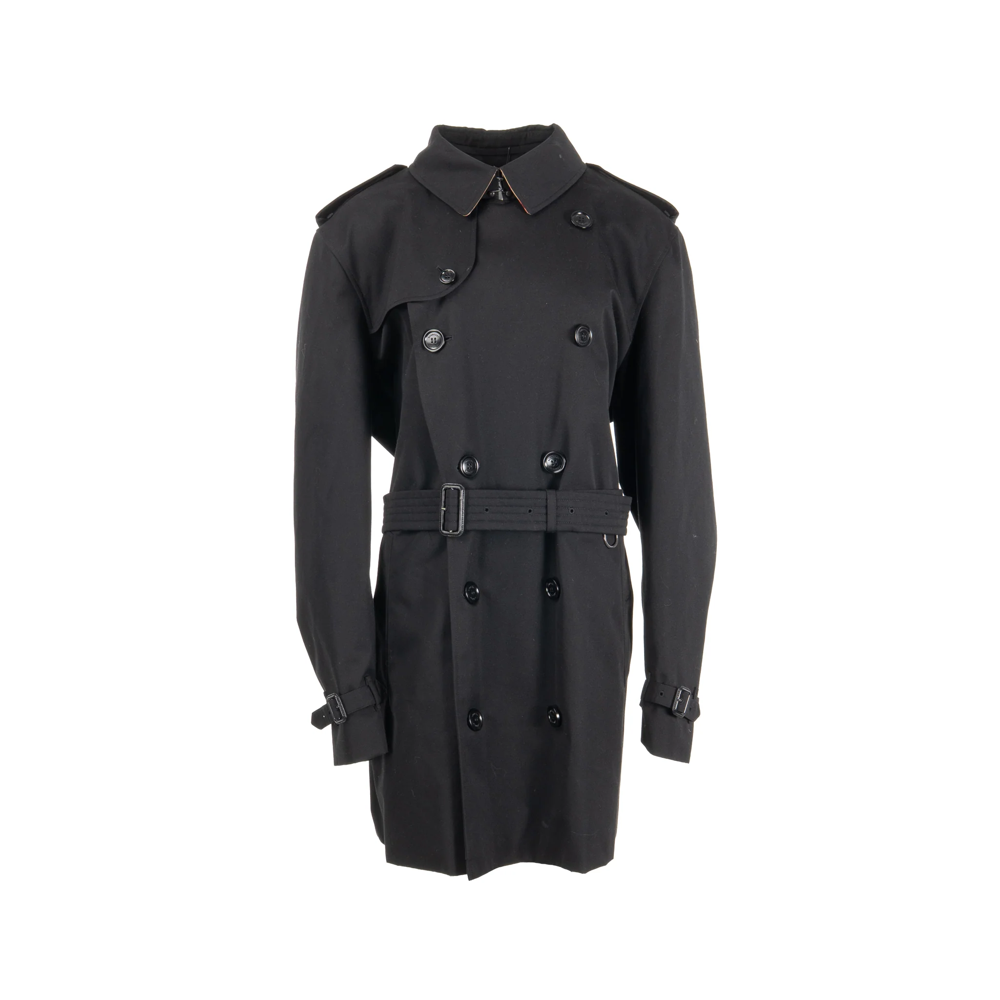 Burberry size US 60 Kensington short trench coat Cotton Black