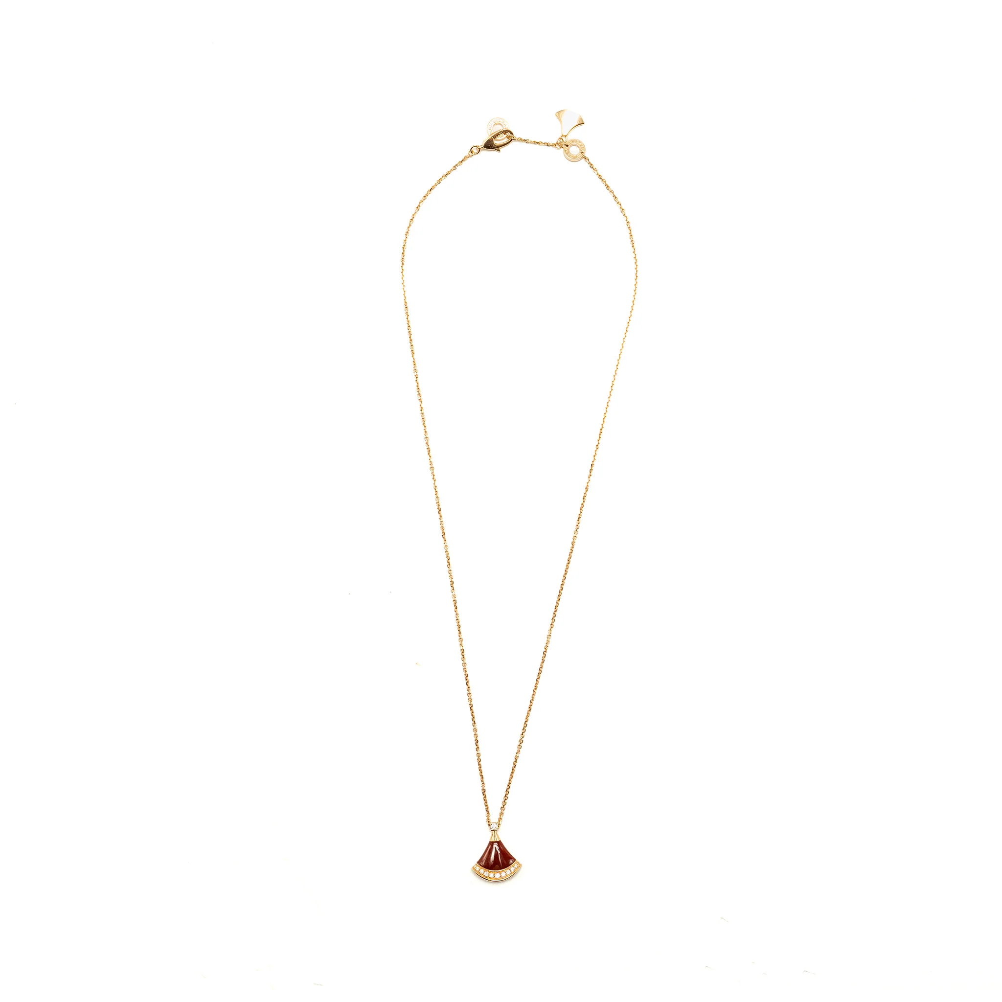 Bvlagri Diva’s Dream Necklace Rose Gold, Carnelian, Diamonds - Image 3