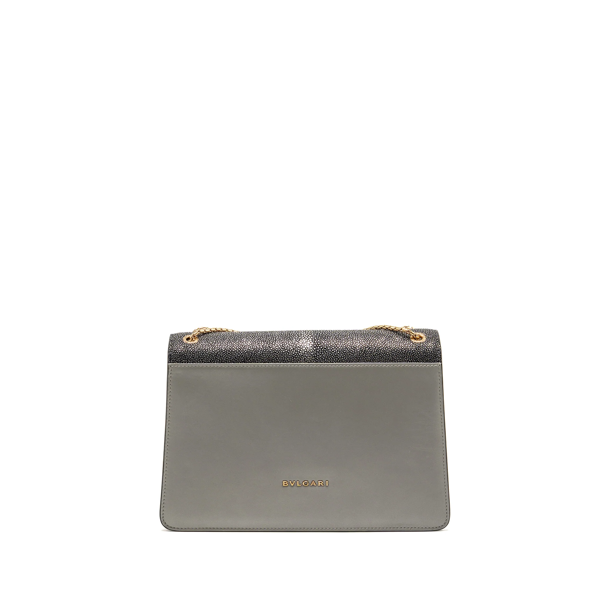Bvlgari Serpenti Forever Bag Crystal Galuchar/Calfskin Grey RGHW - Image 2
