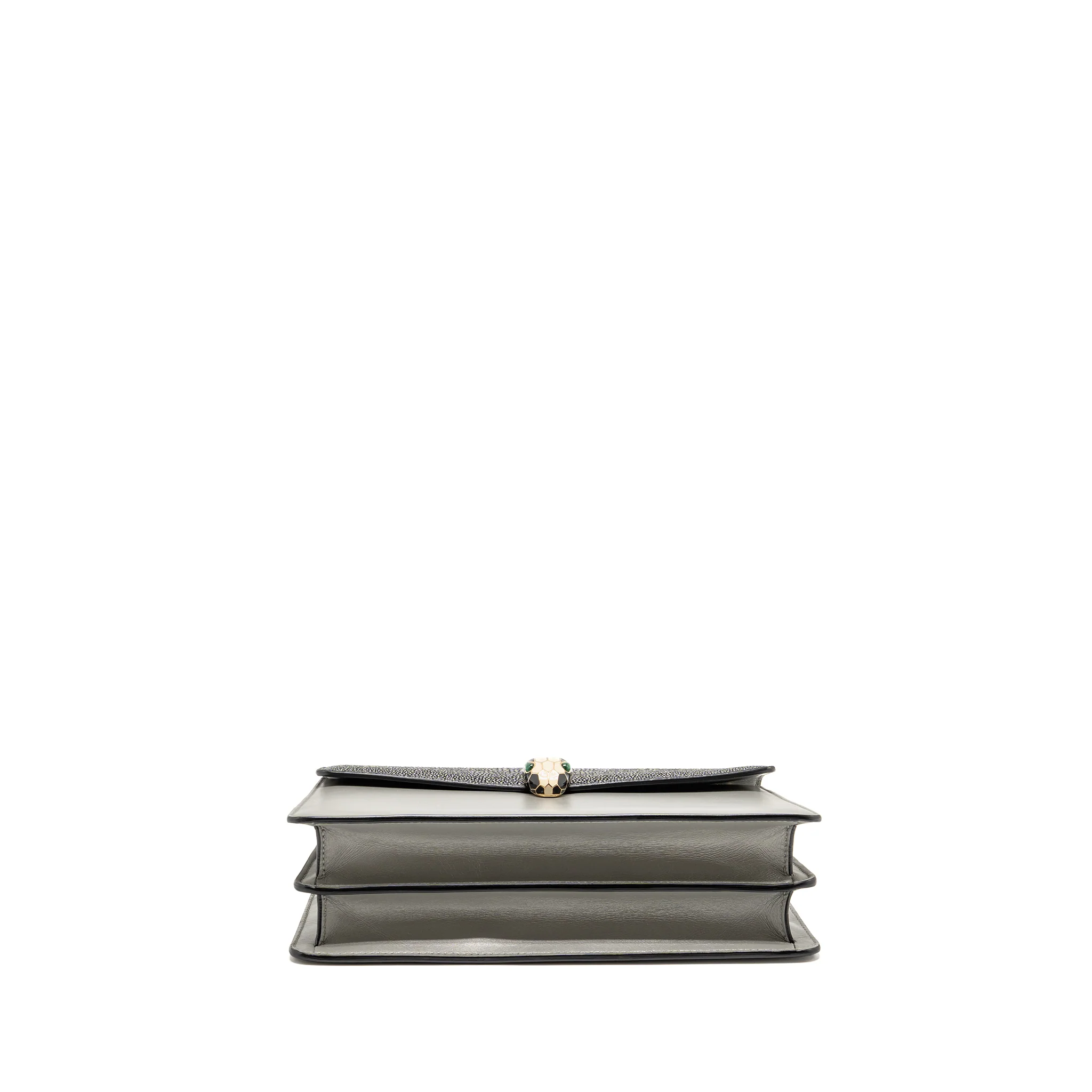 Bvlgari Serpenti Forever Bag Crystal Galuchar/Calfskin Grey RGHW - Image 6