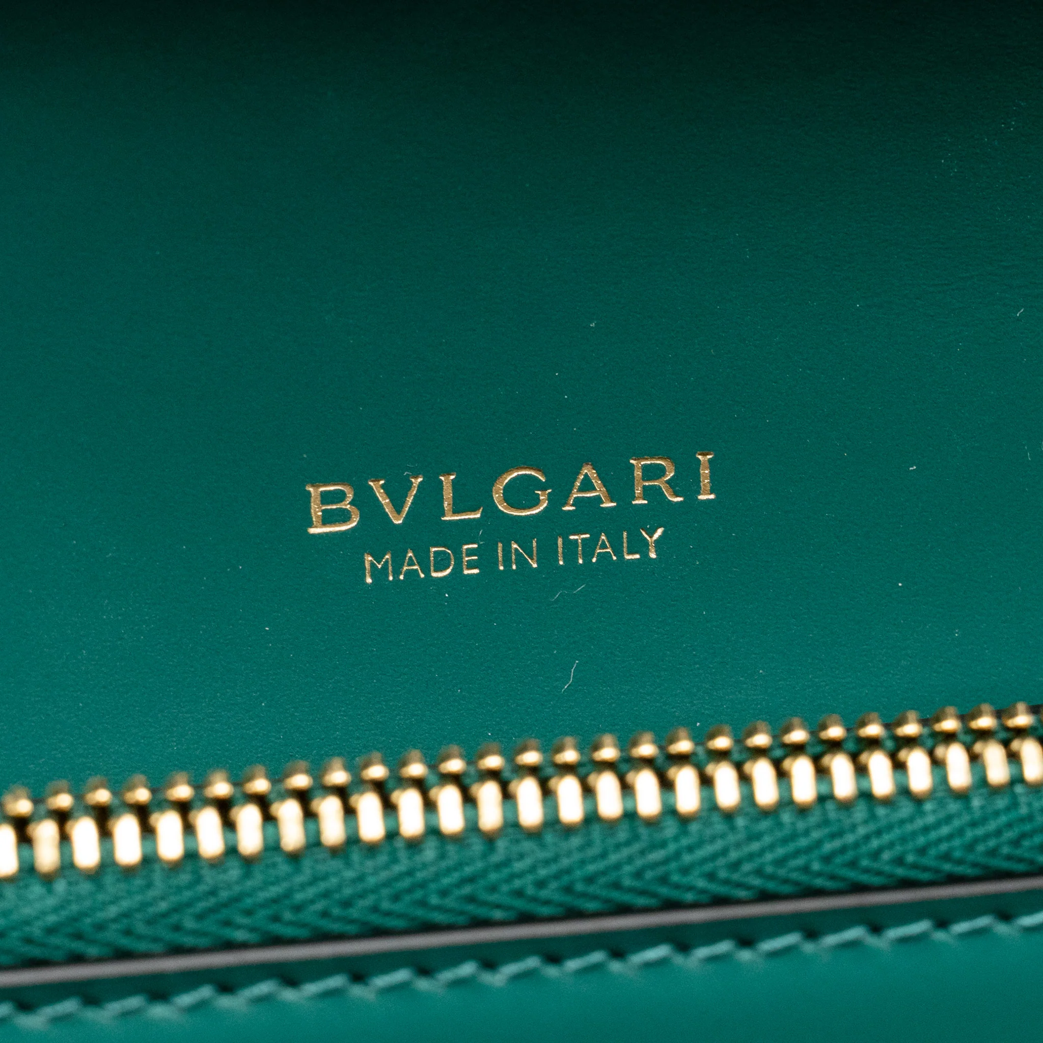 Bvlgari Serpenti Forever Wallet on Chain Calfskin Green LGHW - Image 15