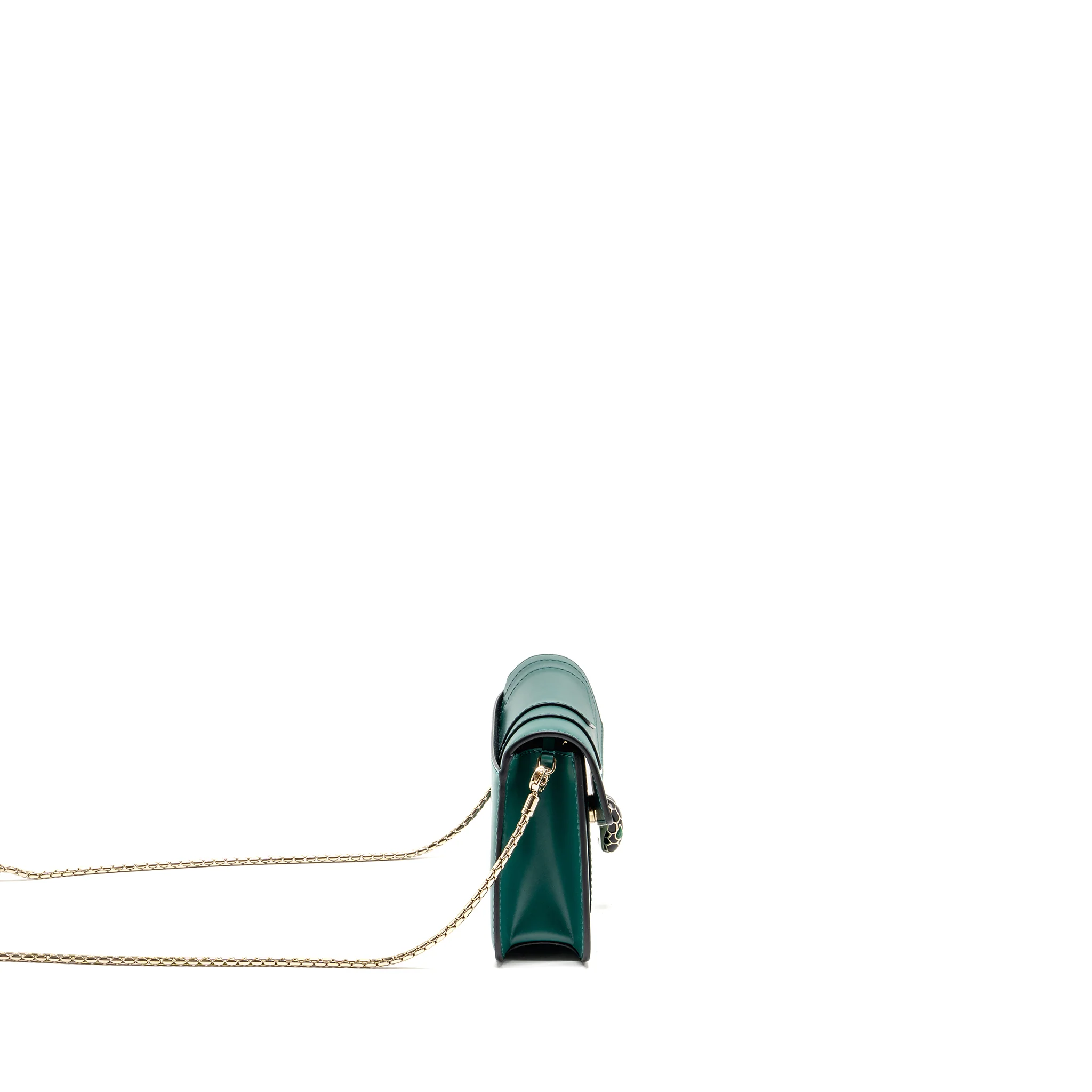 Bvlgari Serpenti Forever Wallet on Chain Calfskin Green LGHW - Image 3