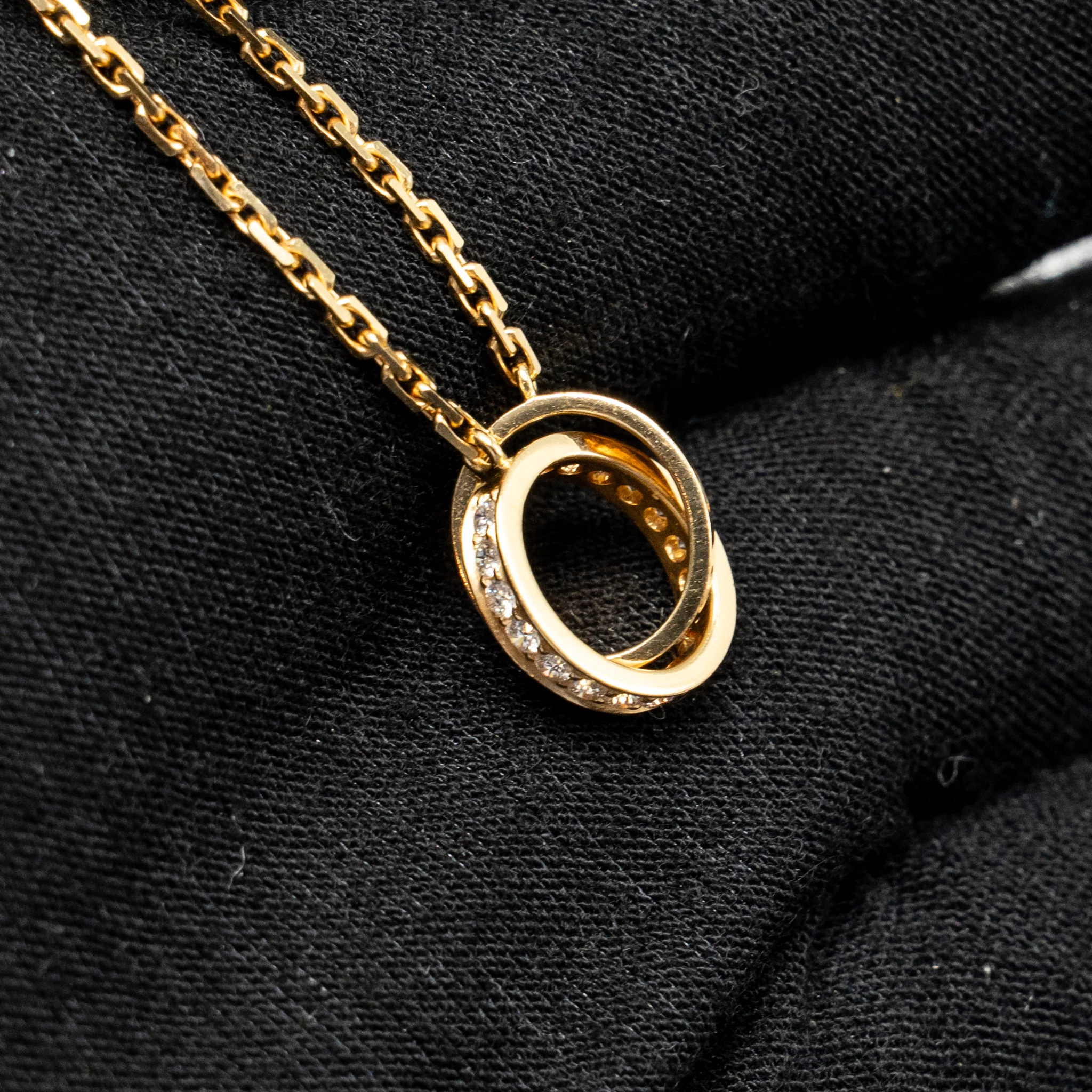Cartier love pendant, half-paved diamonds yellow gold - Image 4