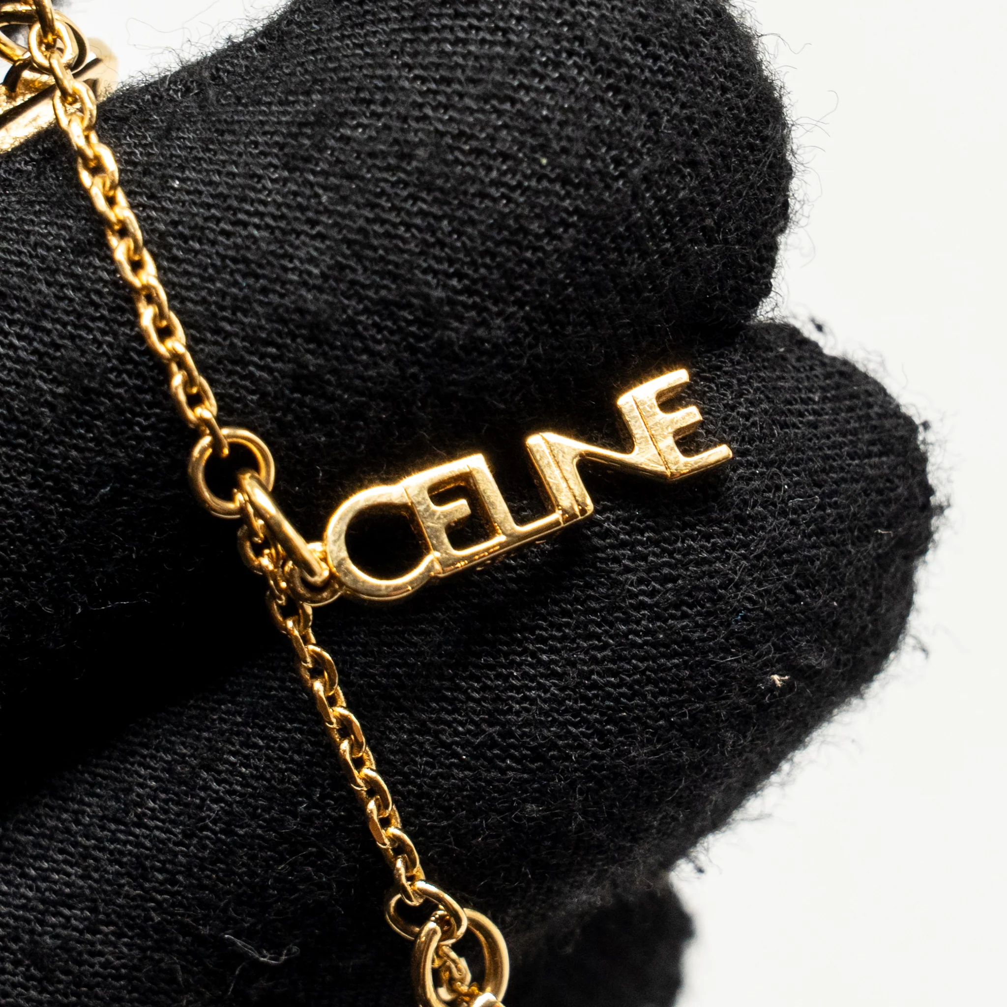 Celine Padlock Charm/key bracelet gold tone - Image 2