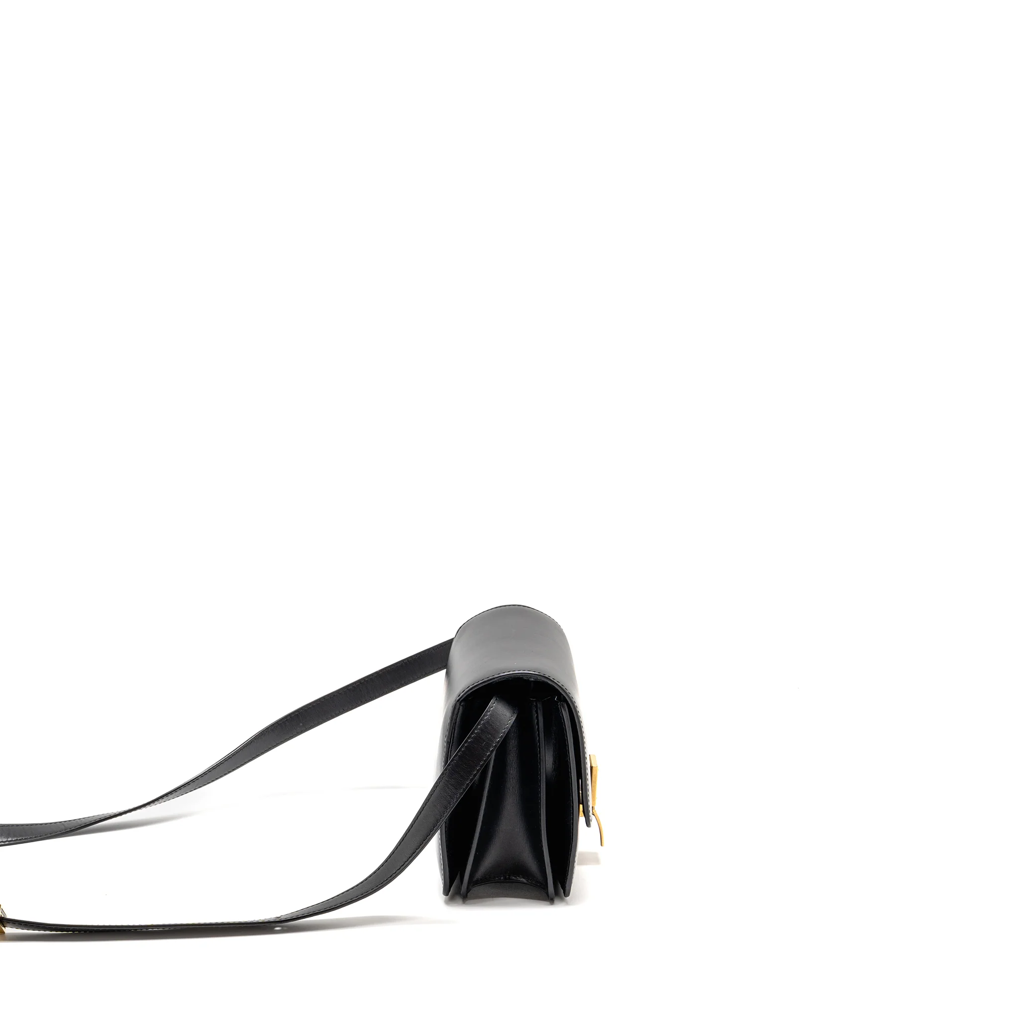 Celine Mini Classic Box Bag Calfskin Black GHW - Image 3