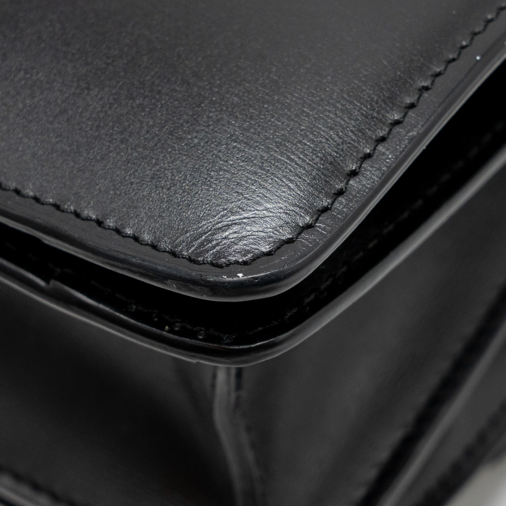 Celine Mini Classic Box Bag Calfskin Black GHW - Image 9