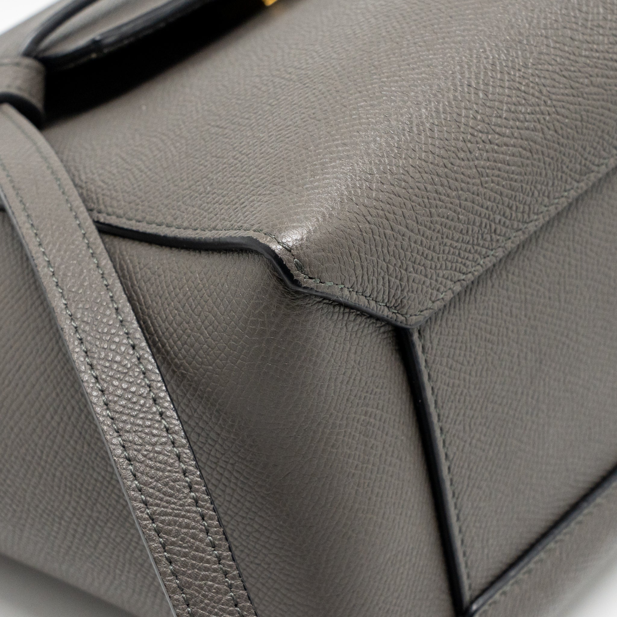 Celine Micro belt bag calfskin grey GHW - Image 7