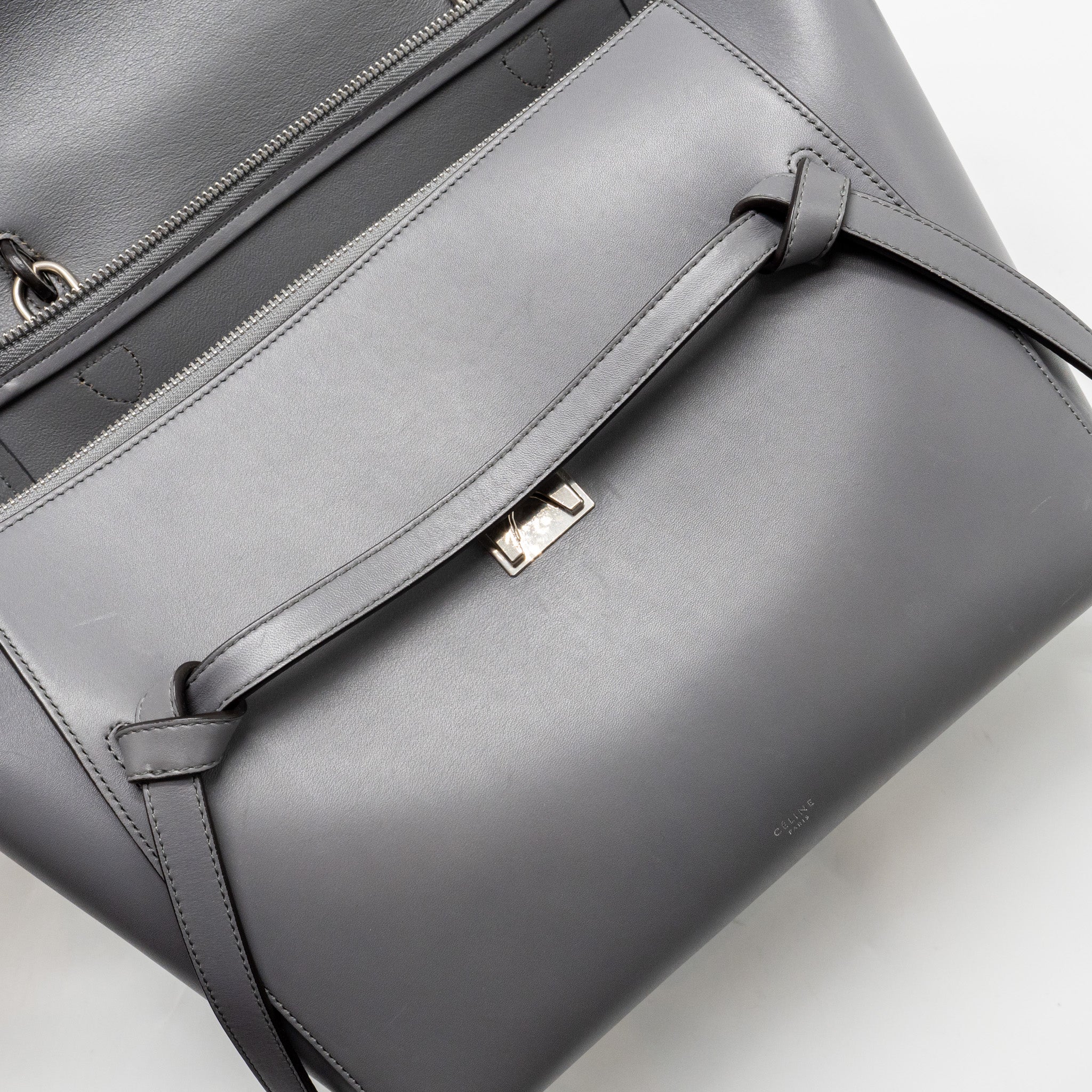 Celine Micro Belt Bag calfskin grey SHW - Image 14