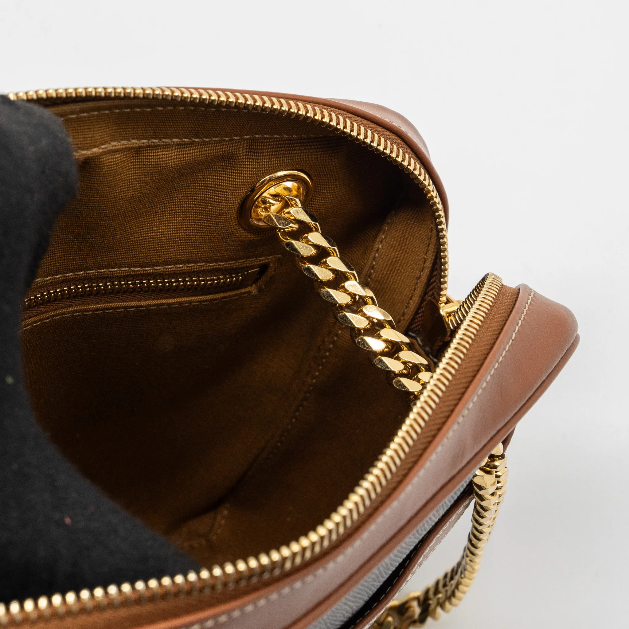 Celine patapans bag triomphe canvas/Leather brown GHW - Image 12