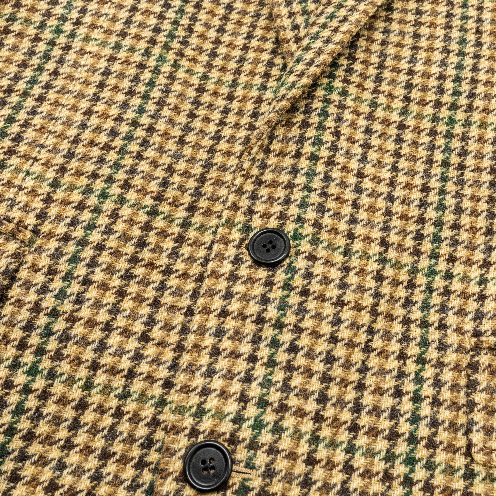 Celine Size 34 Houndstooth Blazer Wool Brown/Green - Image 5