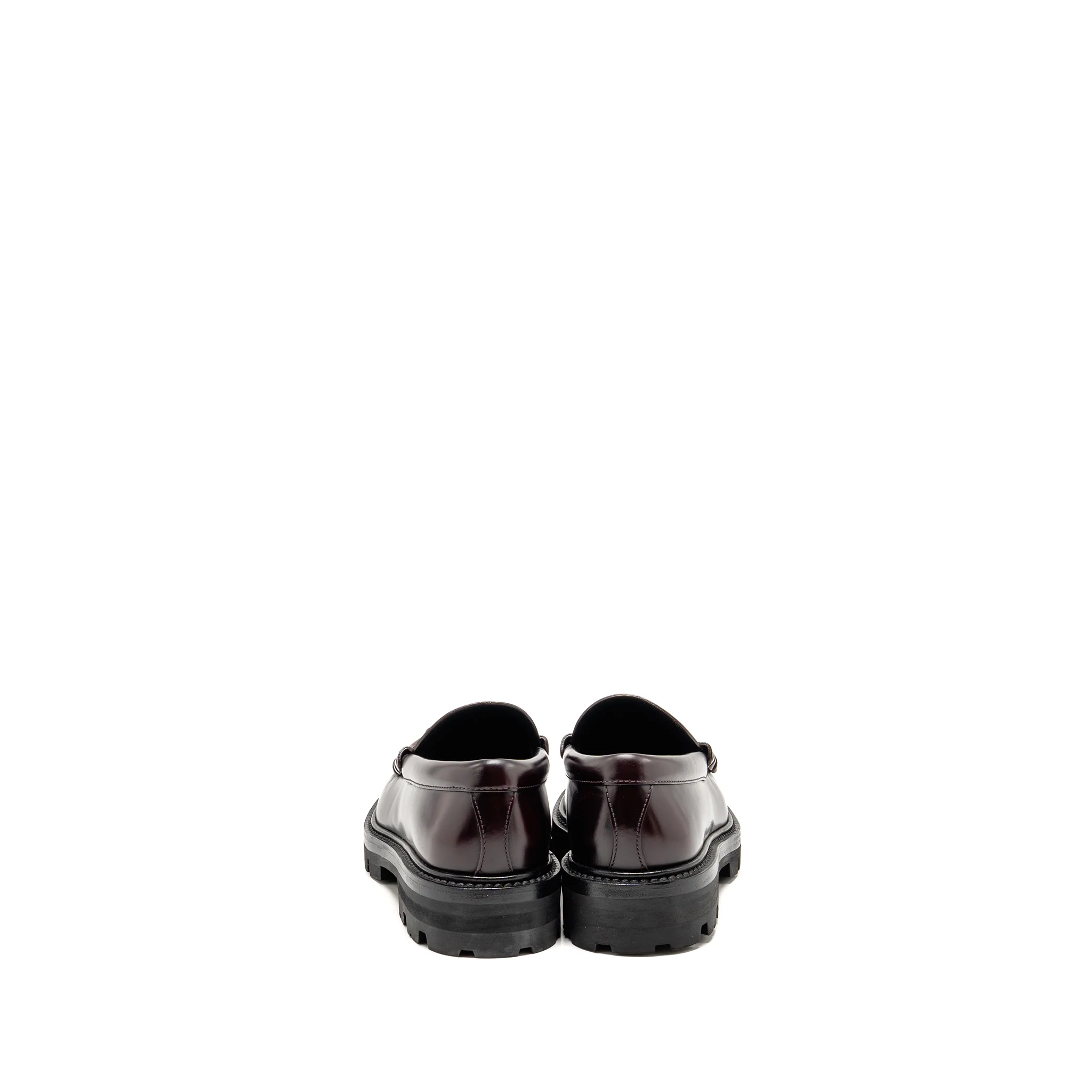 Celine Size 37 Chunky Loafer Leather Burgundy GHW - Image 4
