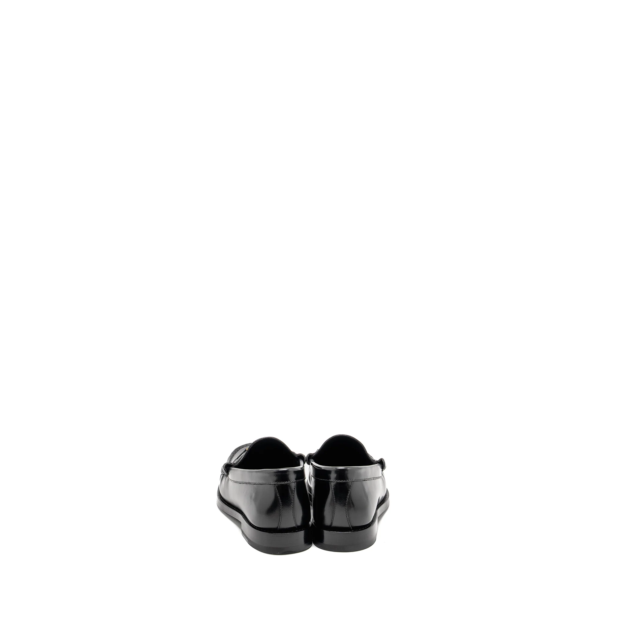 Celine Size 37 Triomphe Loafer Polished Calfskin Black GHW - Image 3