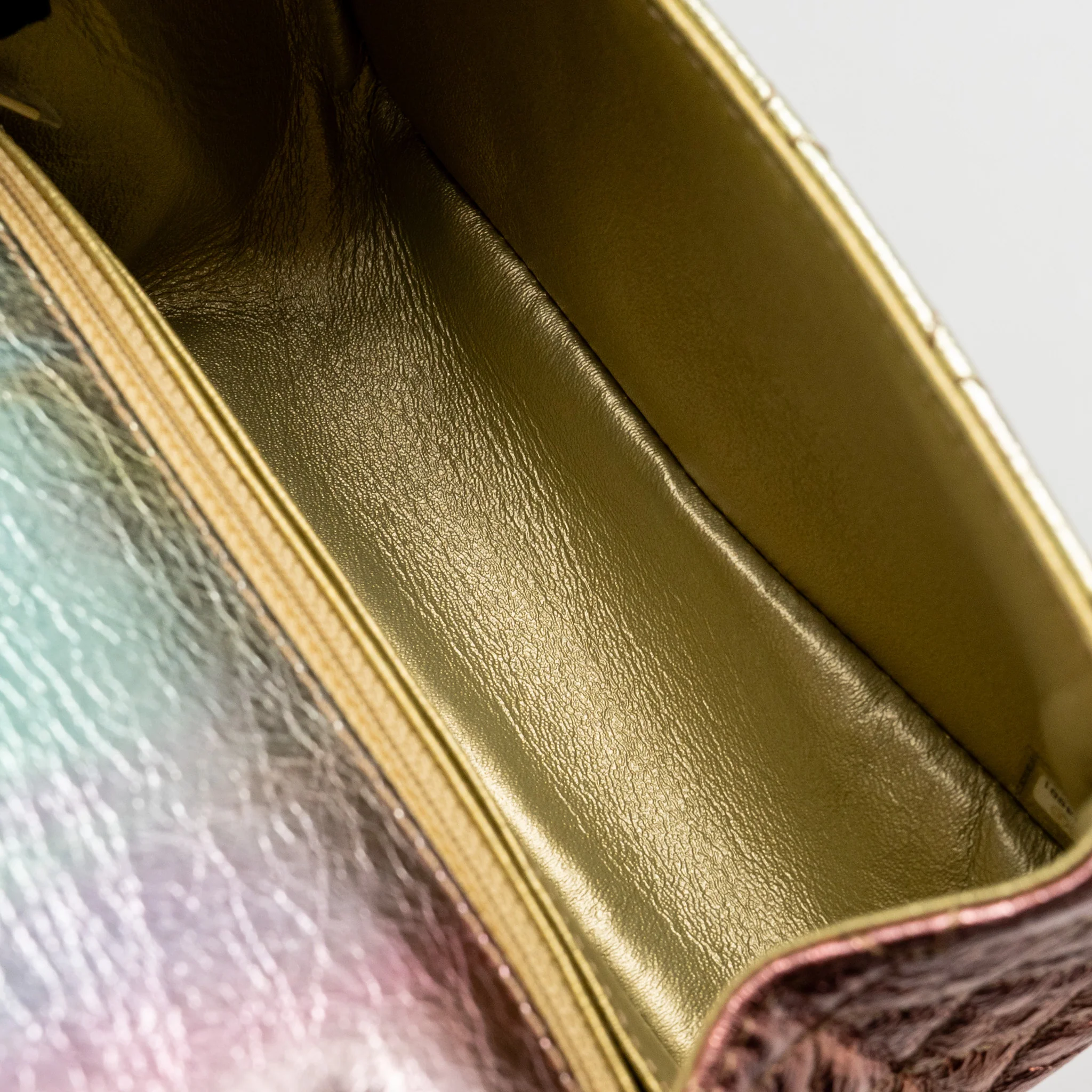 Chanel 20A mini 2.55 reissue flap bag goatskin leather rainbow multicolor ombré LGHW - Image 15