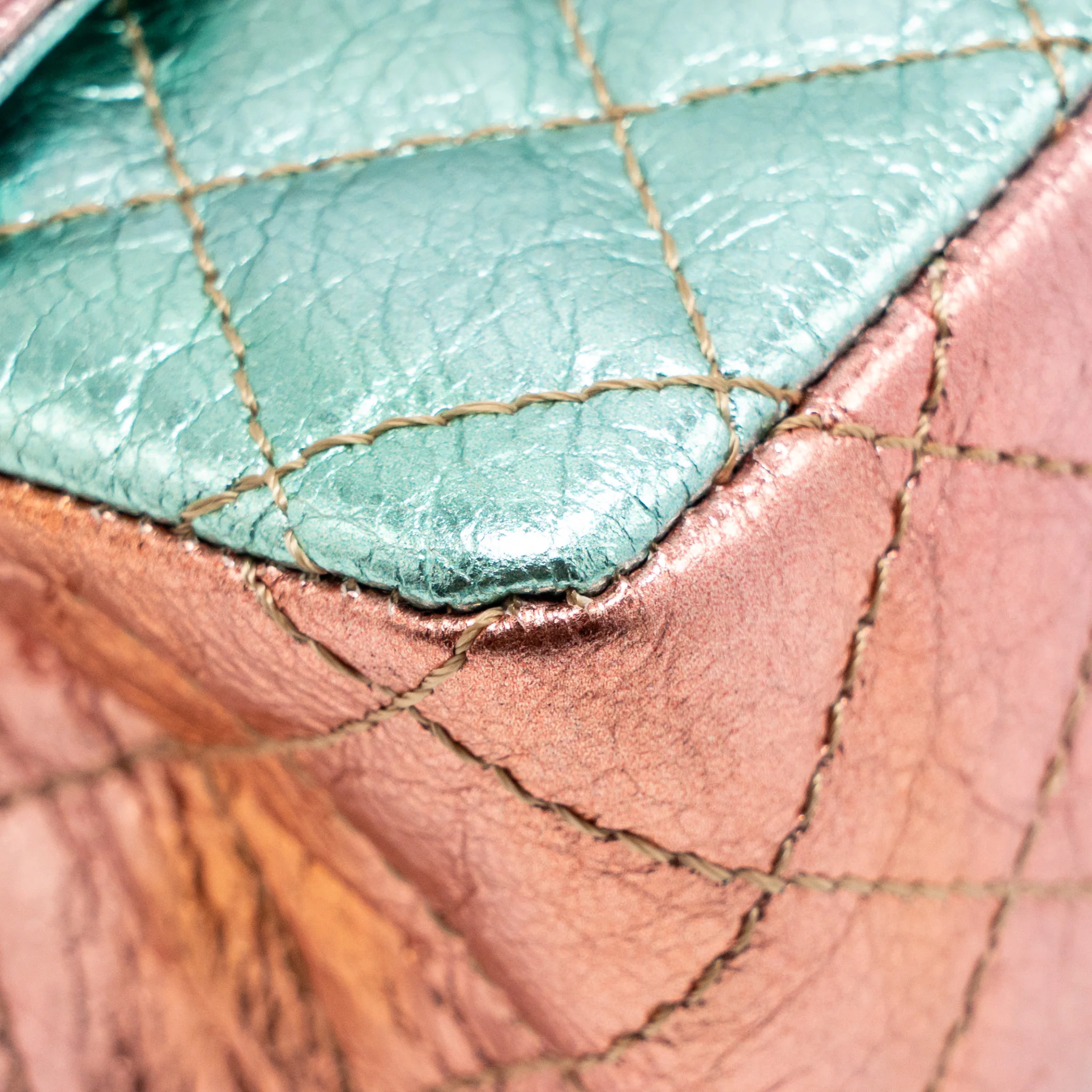 Chanel 20A mini 2.55 reissue flap bag goatskin leather rainbow multicolor ombré LGHW - Image 9