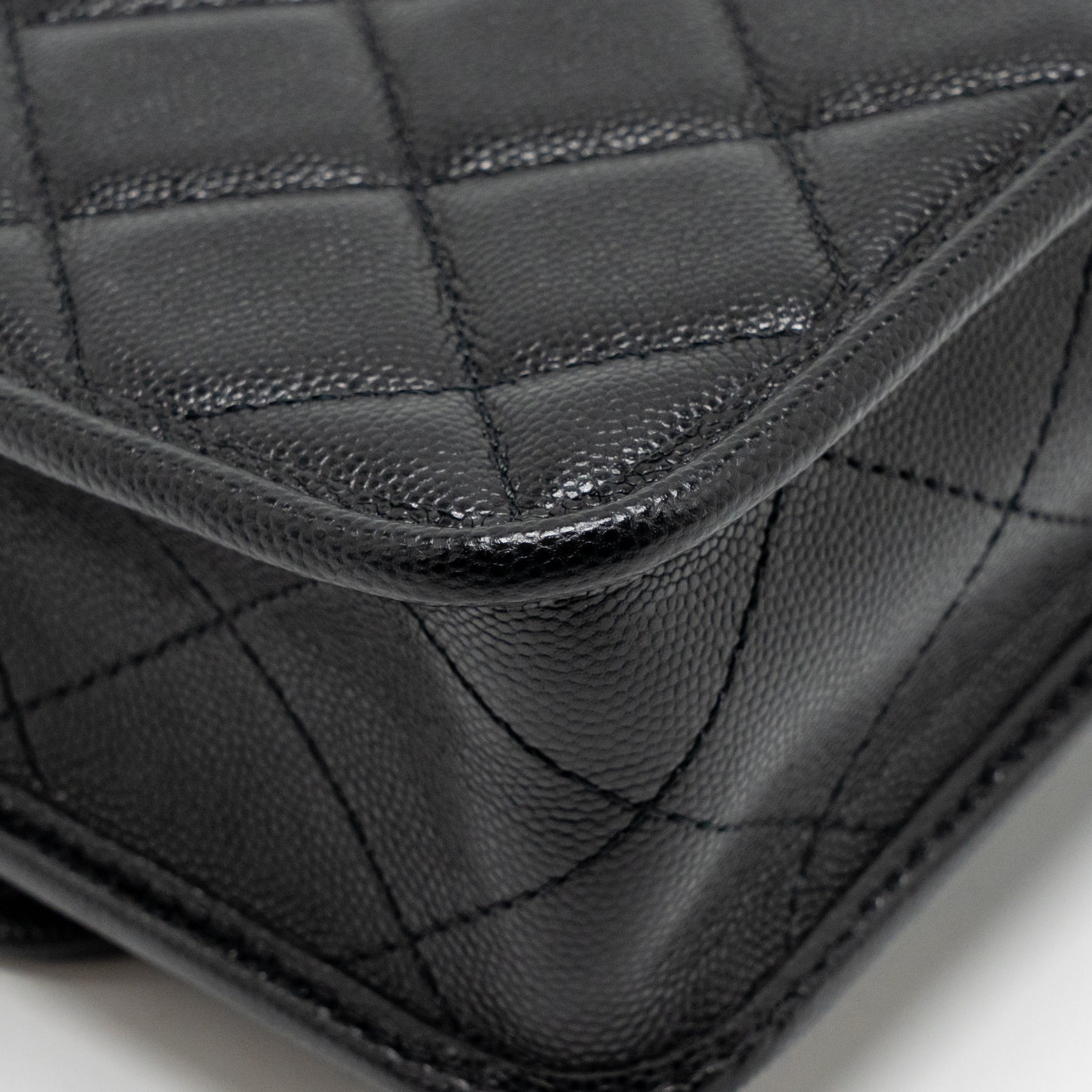 Chanel 22K Mini Flap Bag with Top Handle Caviar Black GHW (Microchip) - Image 11