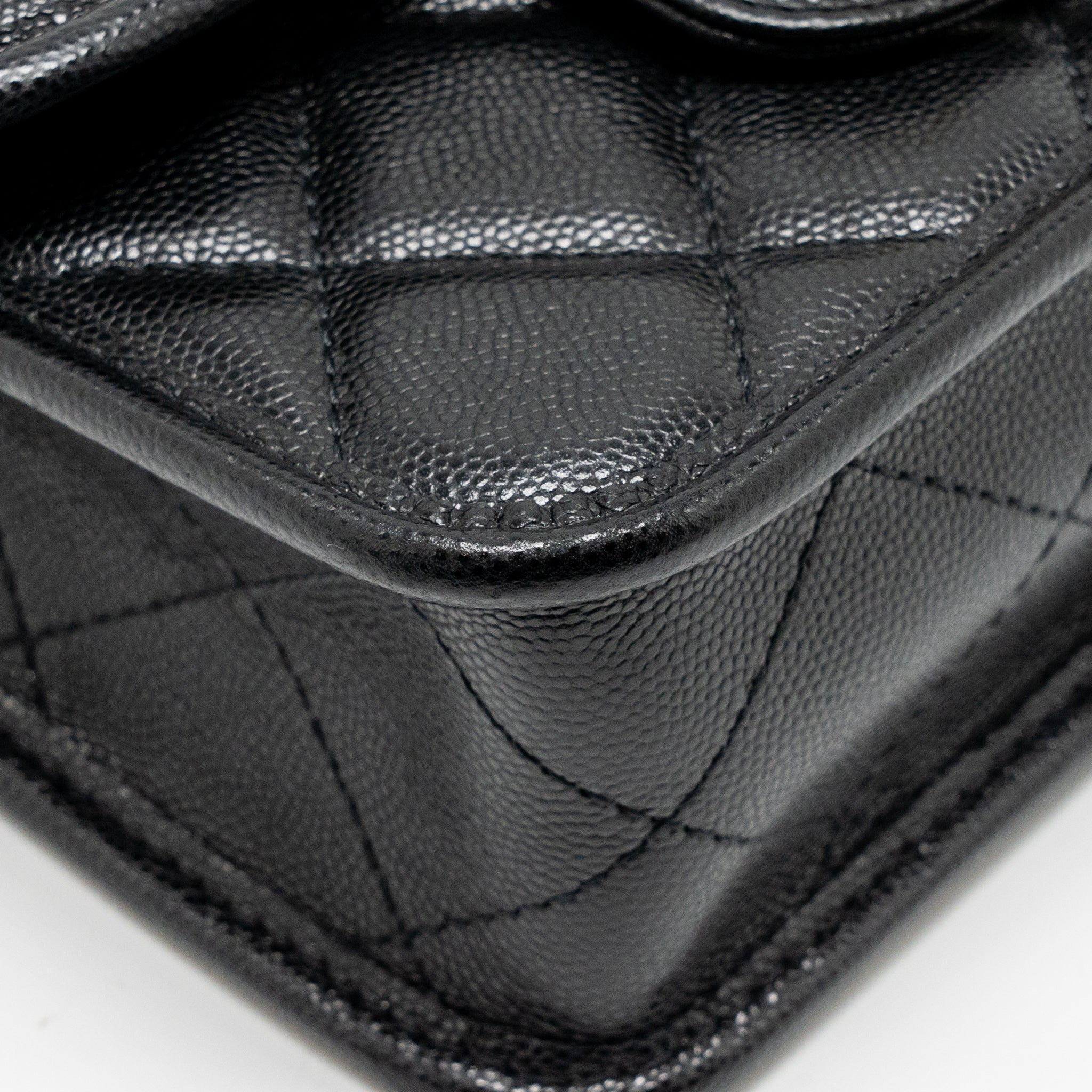 Chanel 22K Mini Flap Bag with Top Handle Caviar Black GHW (Microchip) - Image 9