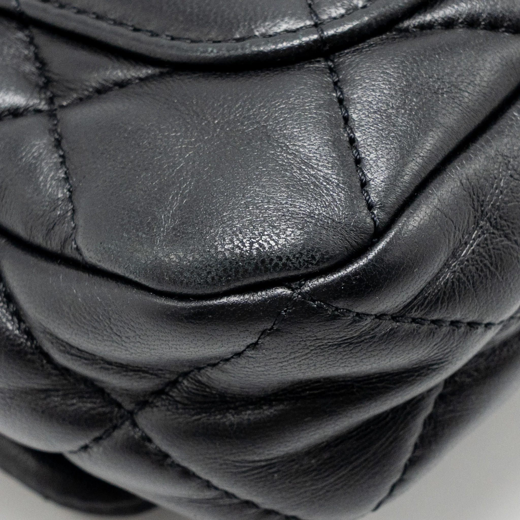 Chanel 22s Giant Chain Mini Flap Bag Lambskin Black Brushed GHW (microchip) - Image 11