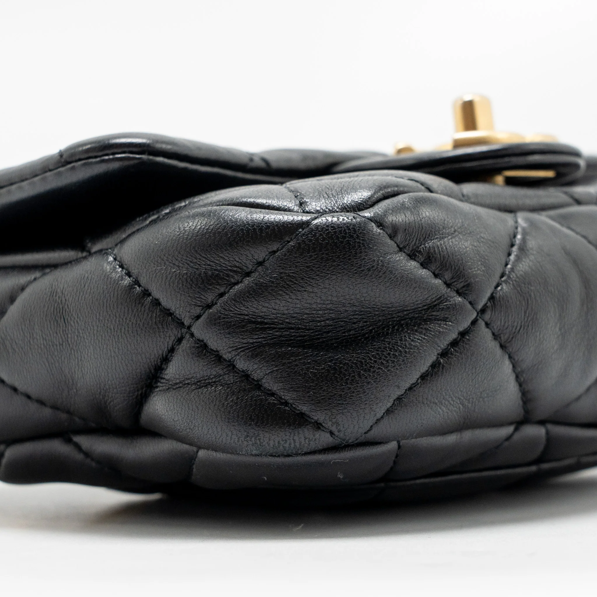 Chanel 22s Giant Chain Mini Flap Bag Lambskin Black Brushed GHW (microchip) - Image 6