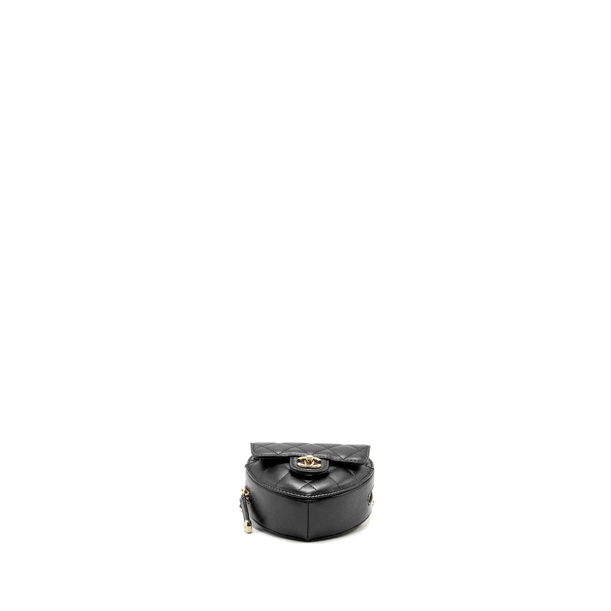 Chanel 22S Heart Belt Bag Lambskin Black LGHW - Image 5
