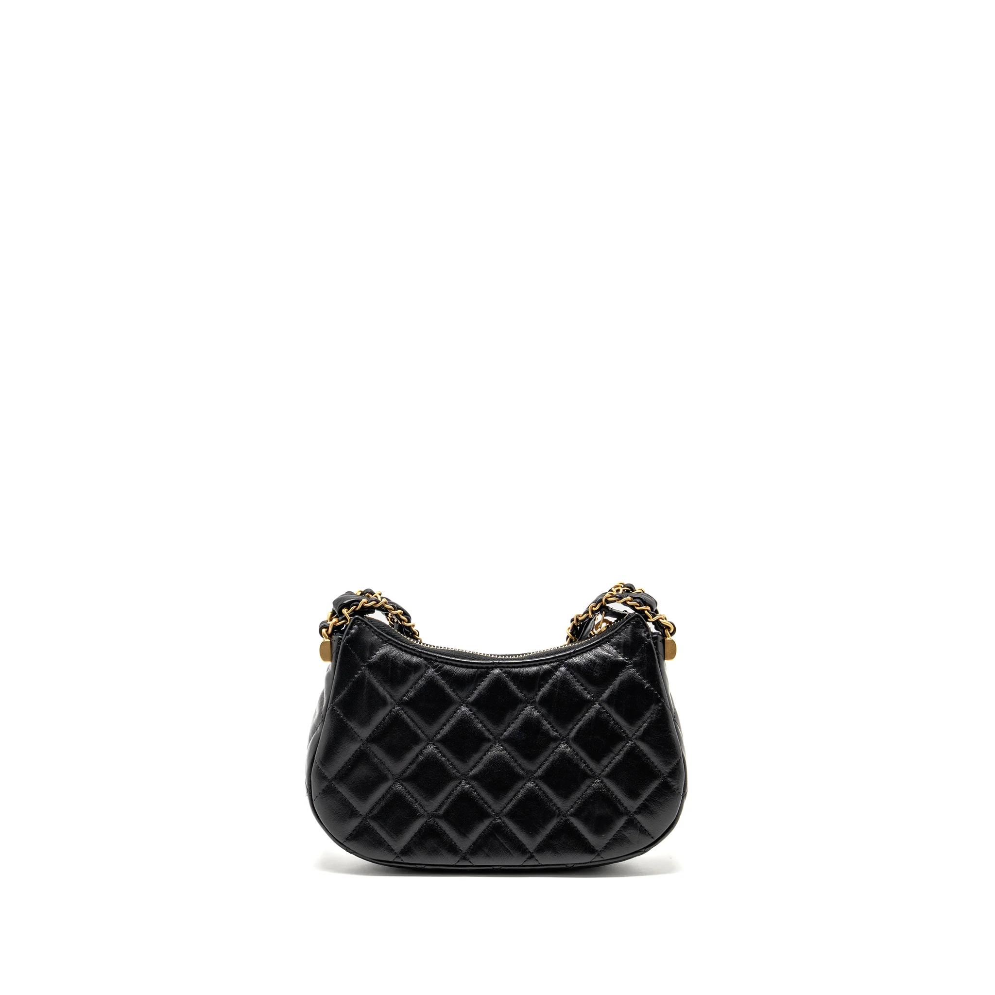 Chanel 23K small 19 hobo shoulder bag calfskin black GHW (Microchip) - Image 2