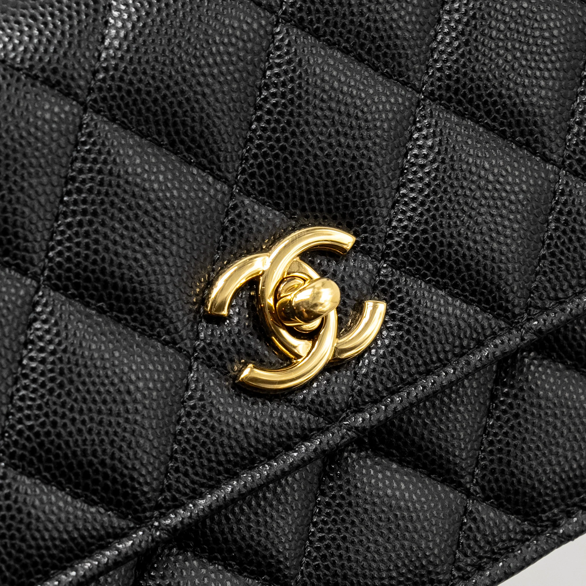 Chanel 23s Wallet On Chain with Bag Charm Caviar Black GHW(Microchip) - Image 12