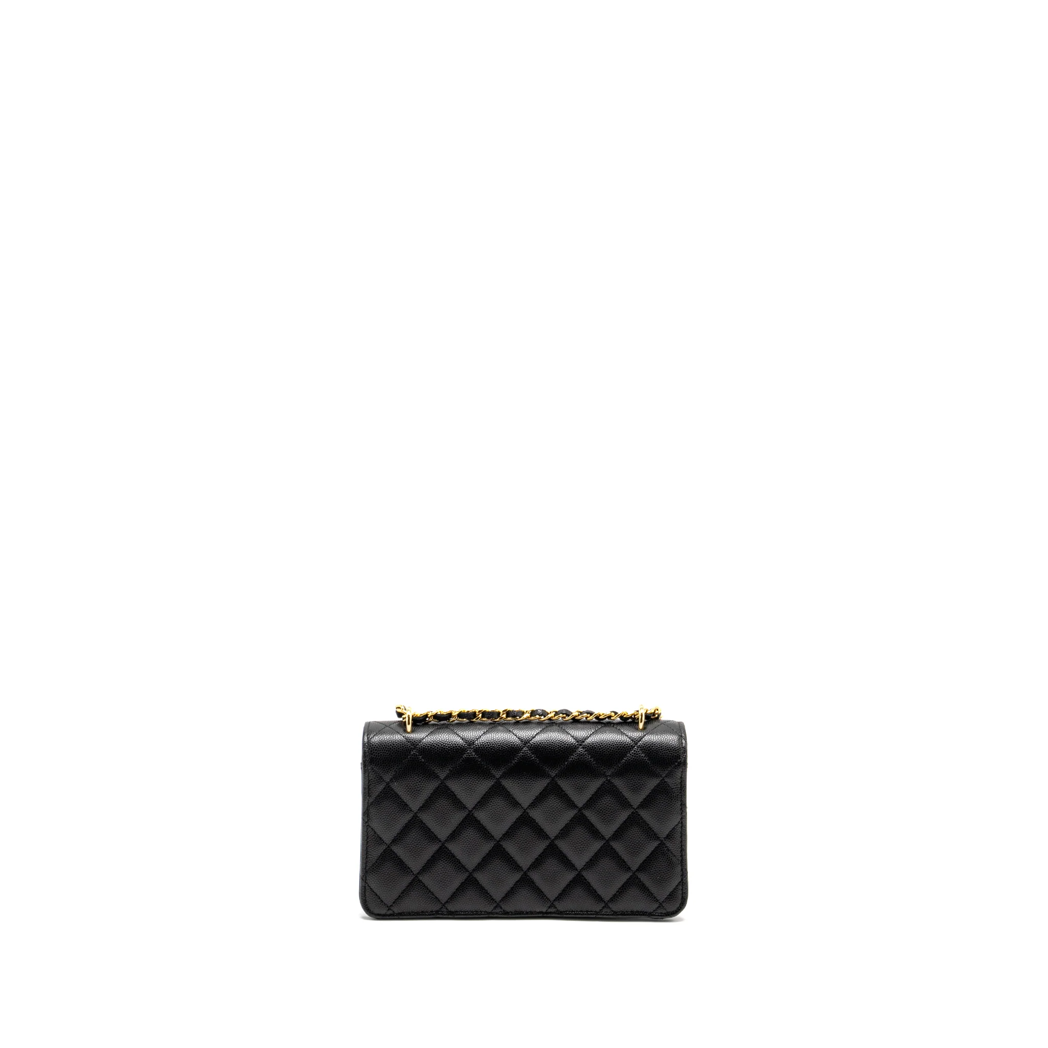 Chanel 23s Wallet On Chain with Bag Charm Caviar Black GHW(Microchip) - Image 2