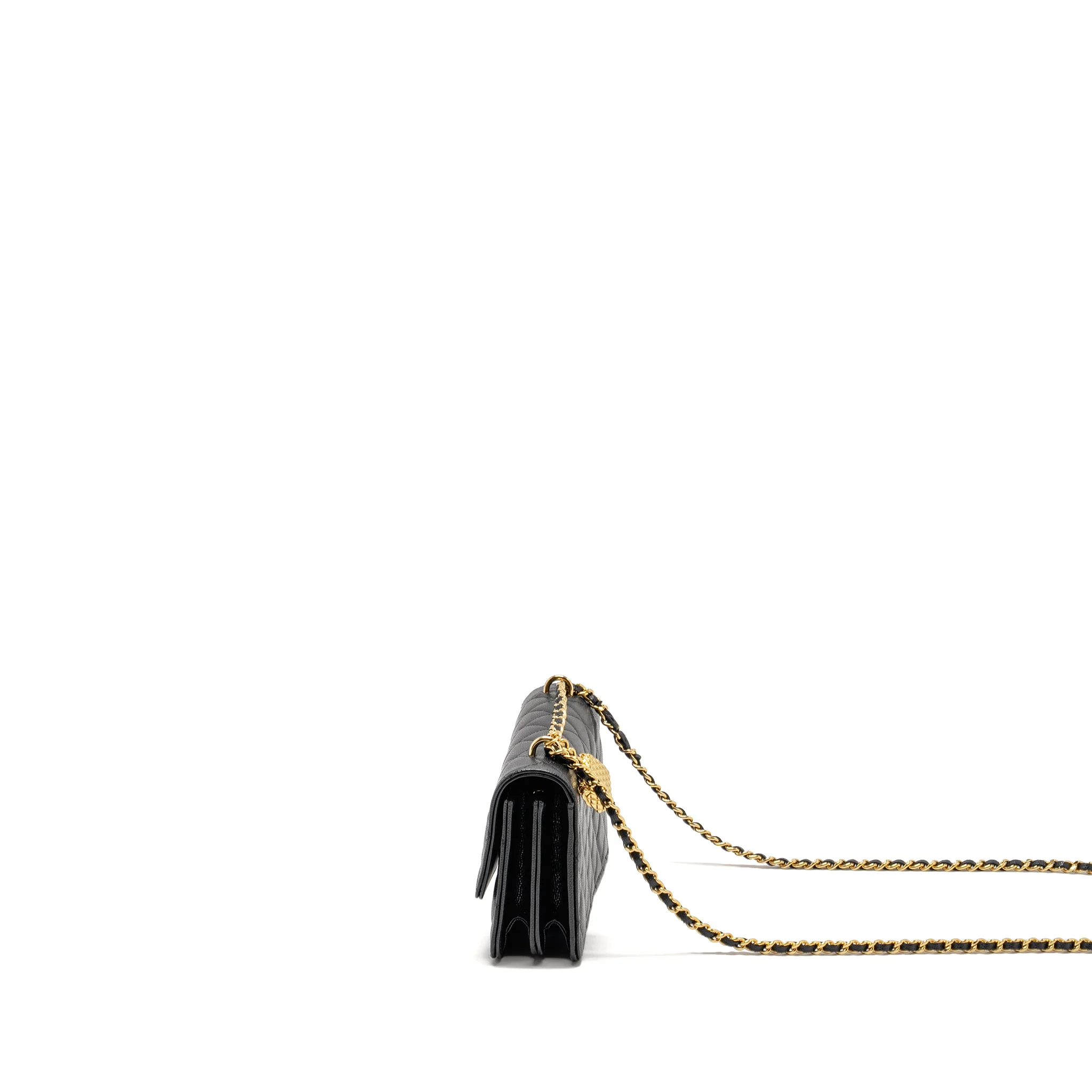 Chanel 23s Wallet On Chain with Bag Charm Caviar Black GHW(Microchip) - Image 4