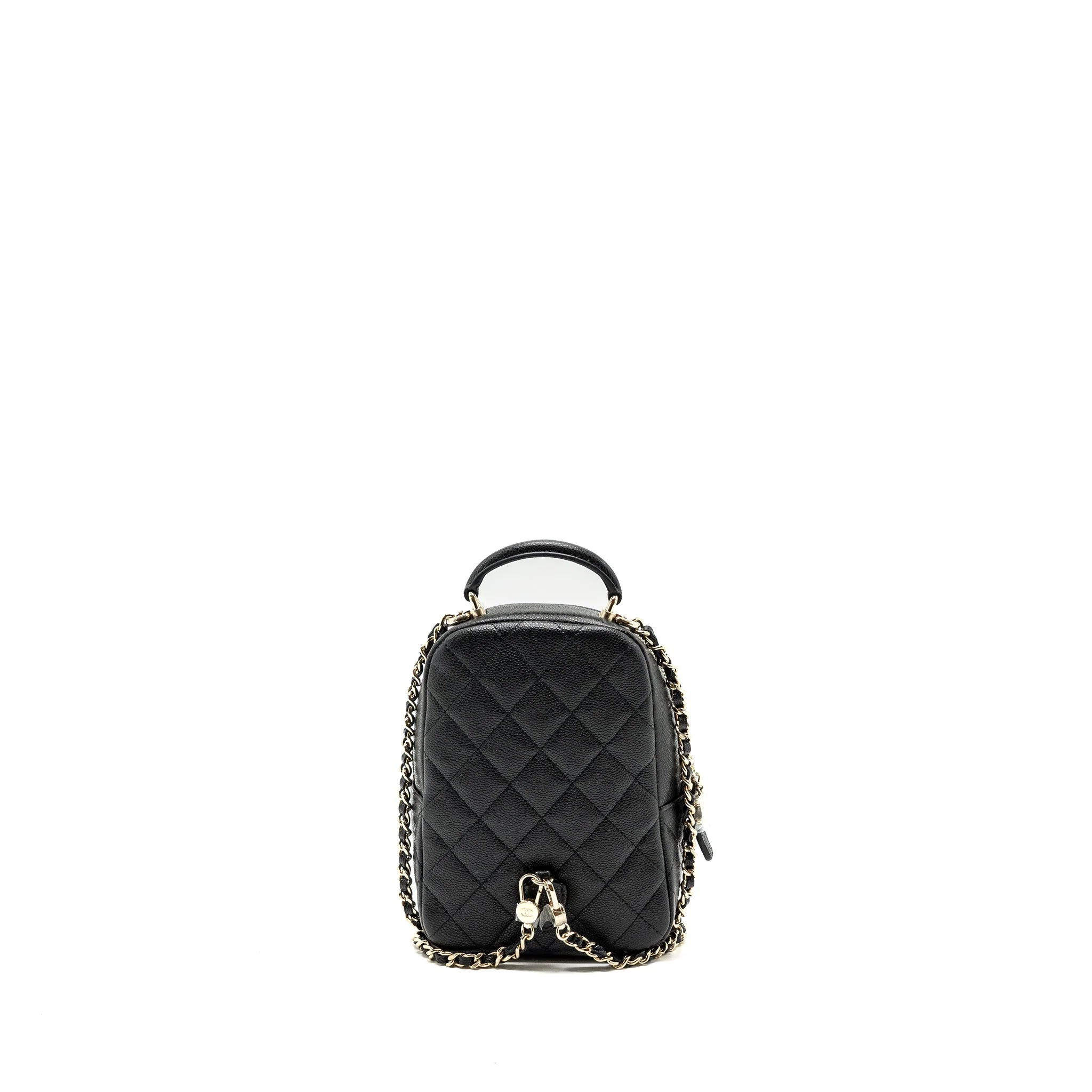 Chanel 24c Mini Backpack/Crossbody Bag Caviar Black LGHW (Microchip) - Image 2
