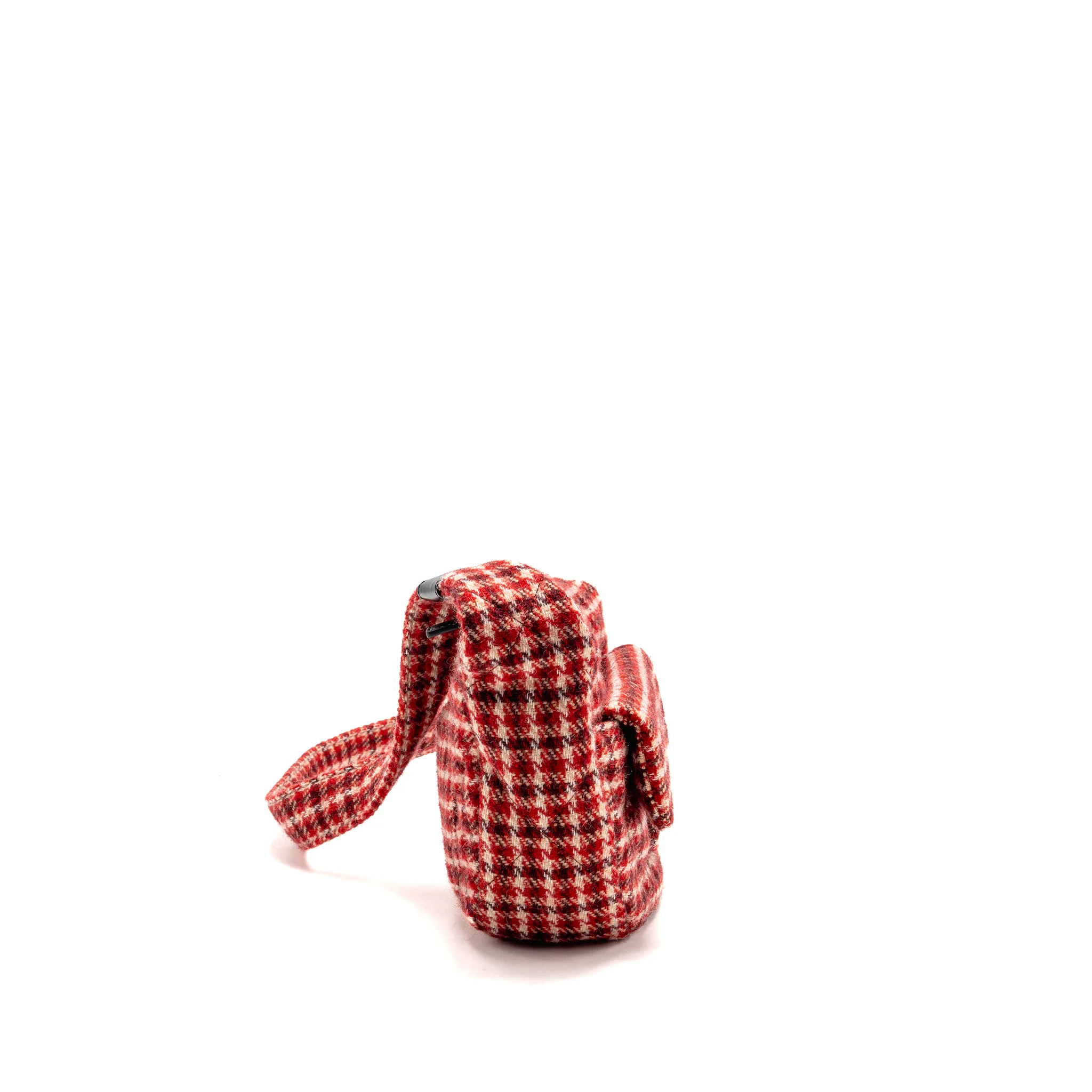 Chanel 24n Grand Sac Hobo Bag Houndstooth Tweed Red GHW (microchip) - Image 3