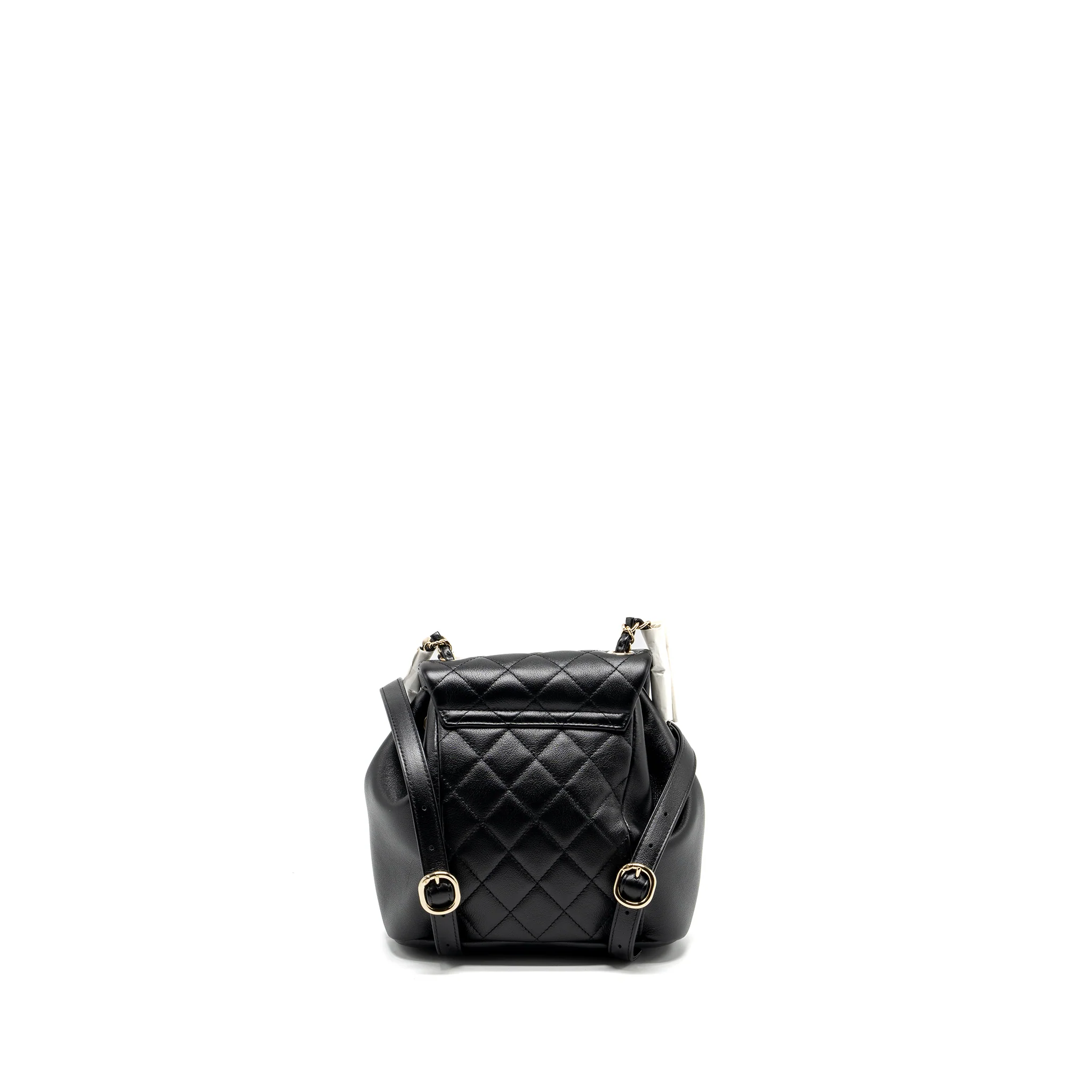 Chanel 24P Mini Duma backpack calfskin black LGHW (Microchip) - Image 2