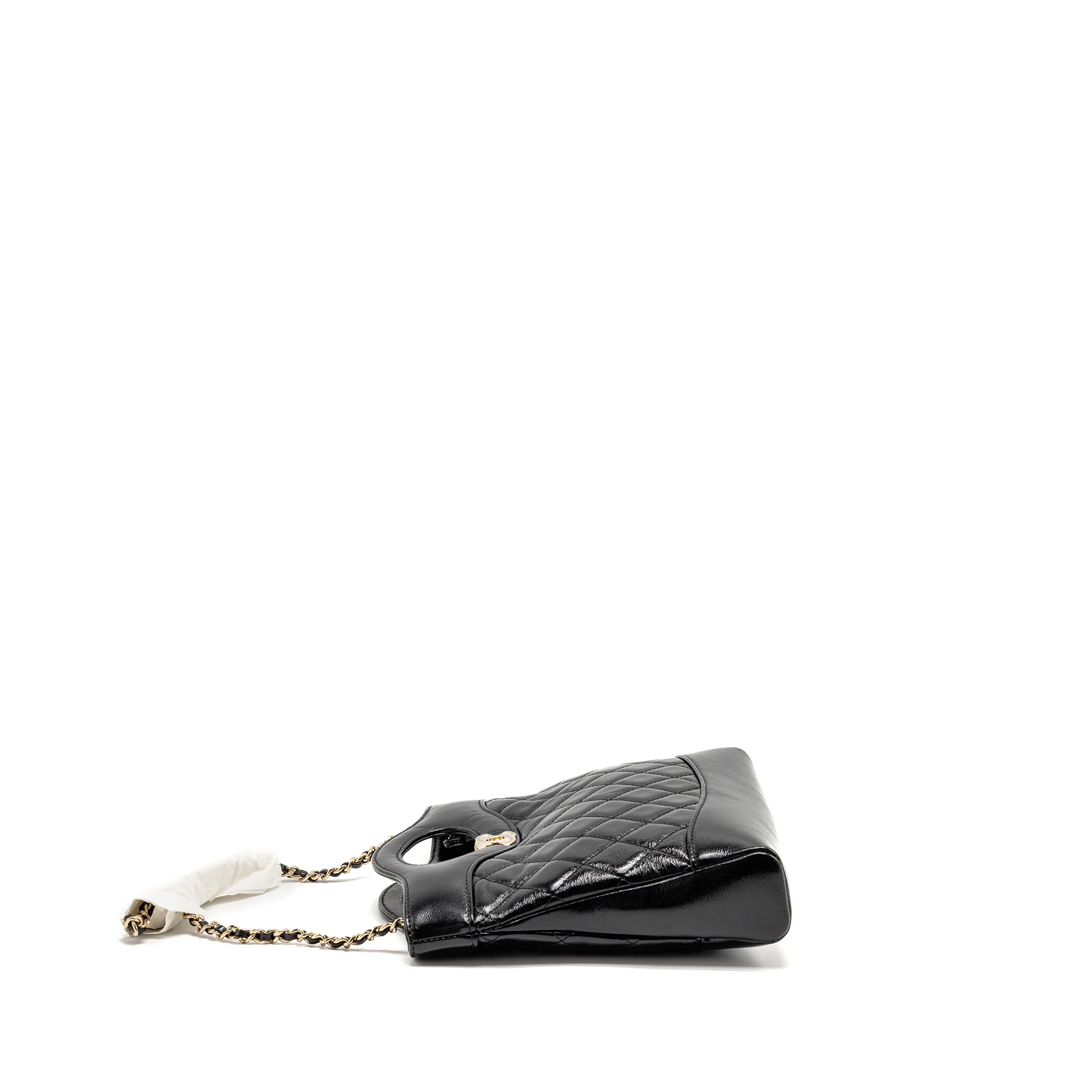 Chanel 24S Mini 31 Bag shiny lambskin black LGHW (microchip) - Image 3