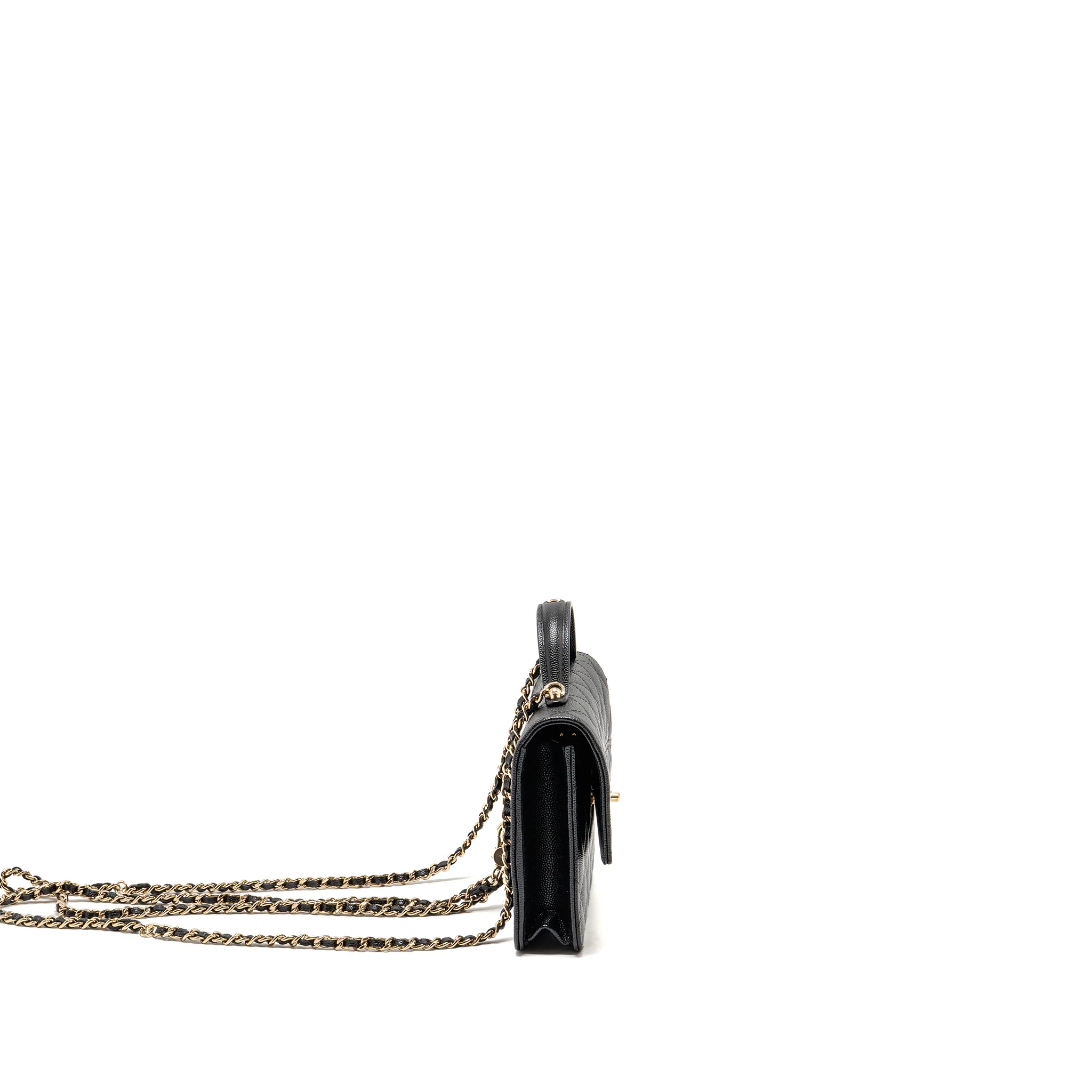 Chanel 25c quilted cc top handle mini backpack caviar black LGHW (microchip) - Image 3