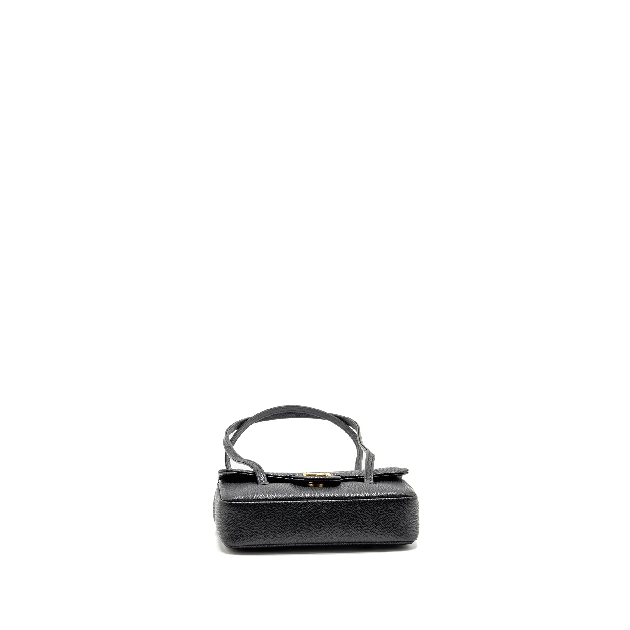Chanel 26P Preppy Coco Clutch Shoulder Bag Caviar Black GHW (Microchip) - Image 6