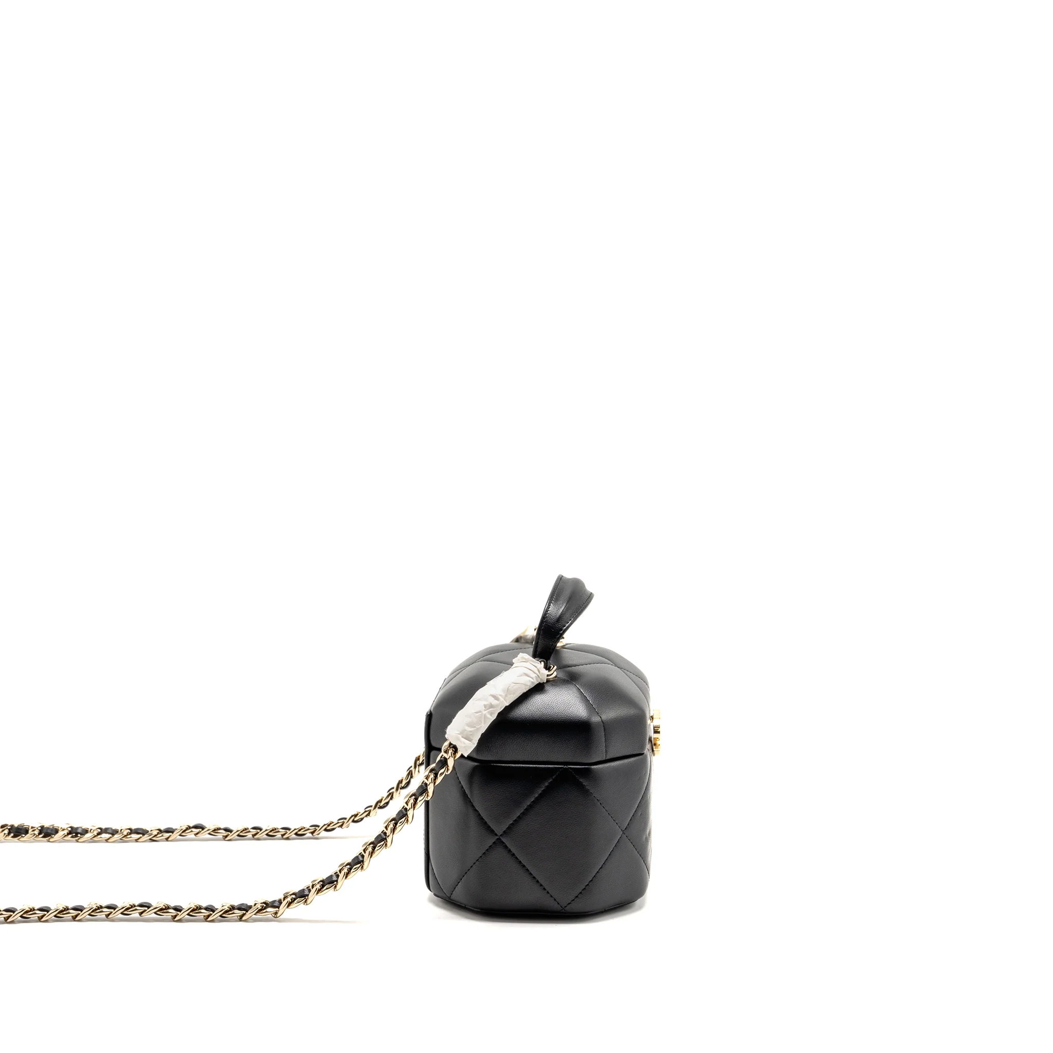 Chanel Top Handle Vendome Small Vanity Case Lambskin Black LGHW (Microchip) - Image 3