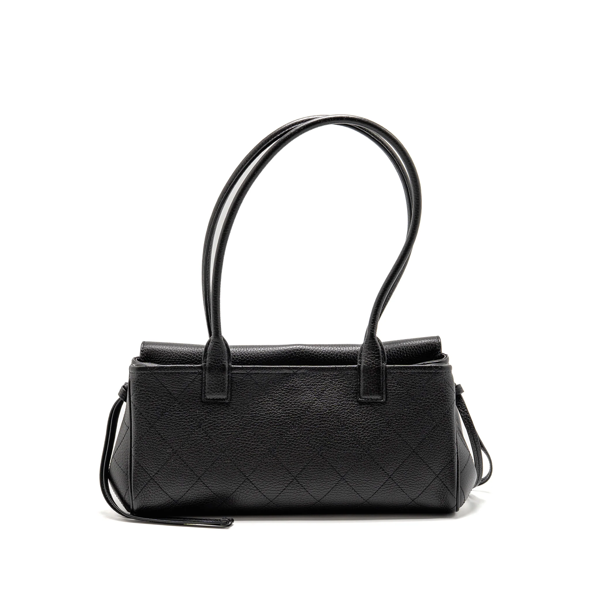 Chanel 26S Small Tote Grained Calfskin Black GHW (Microchip) - Image 2