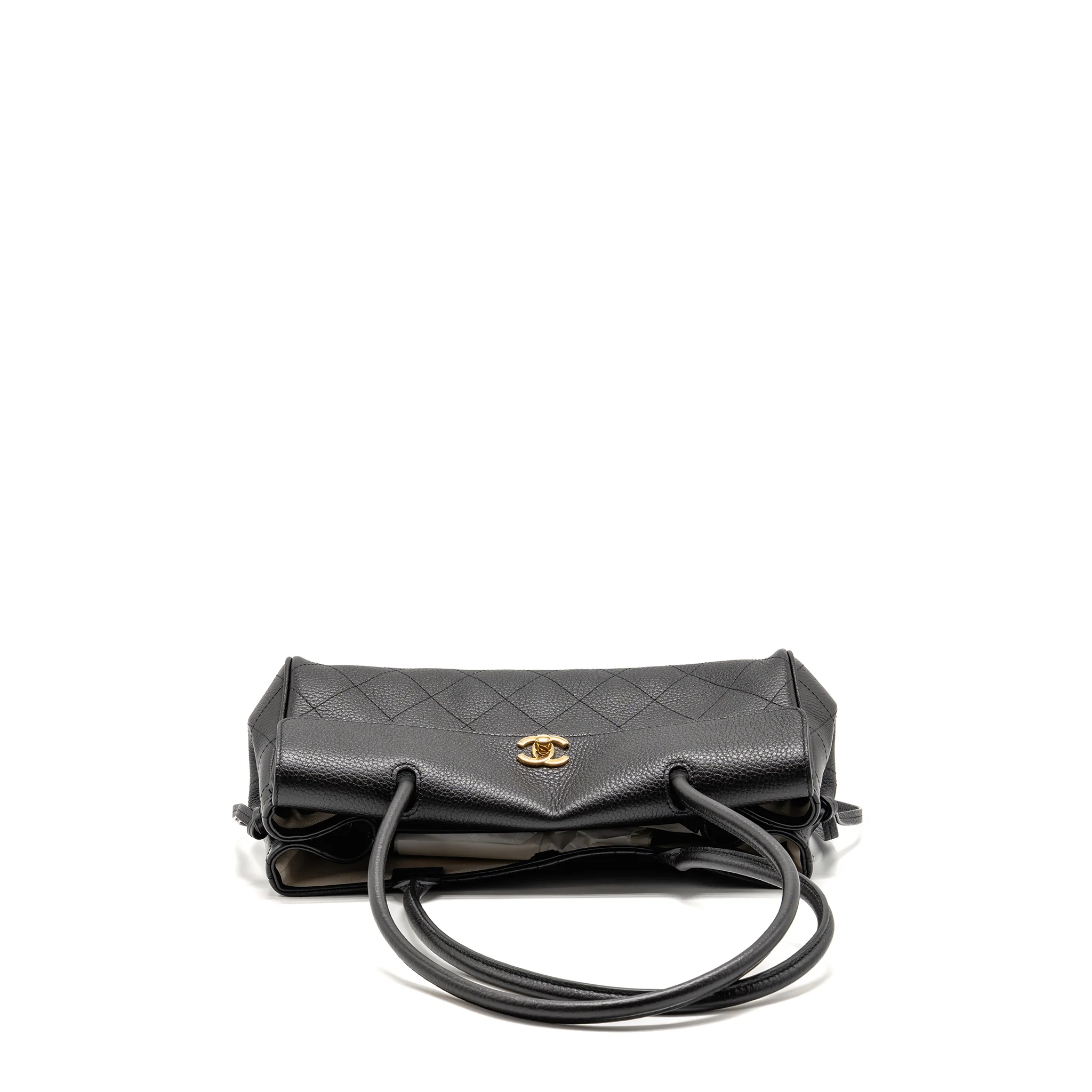 Chanel 26S Small Tote Grained Calfskin Black GHW (Microchip) - Image 5