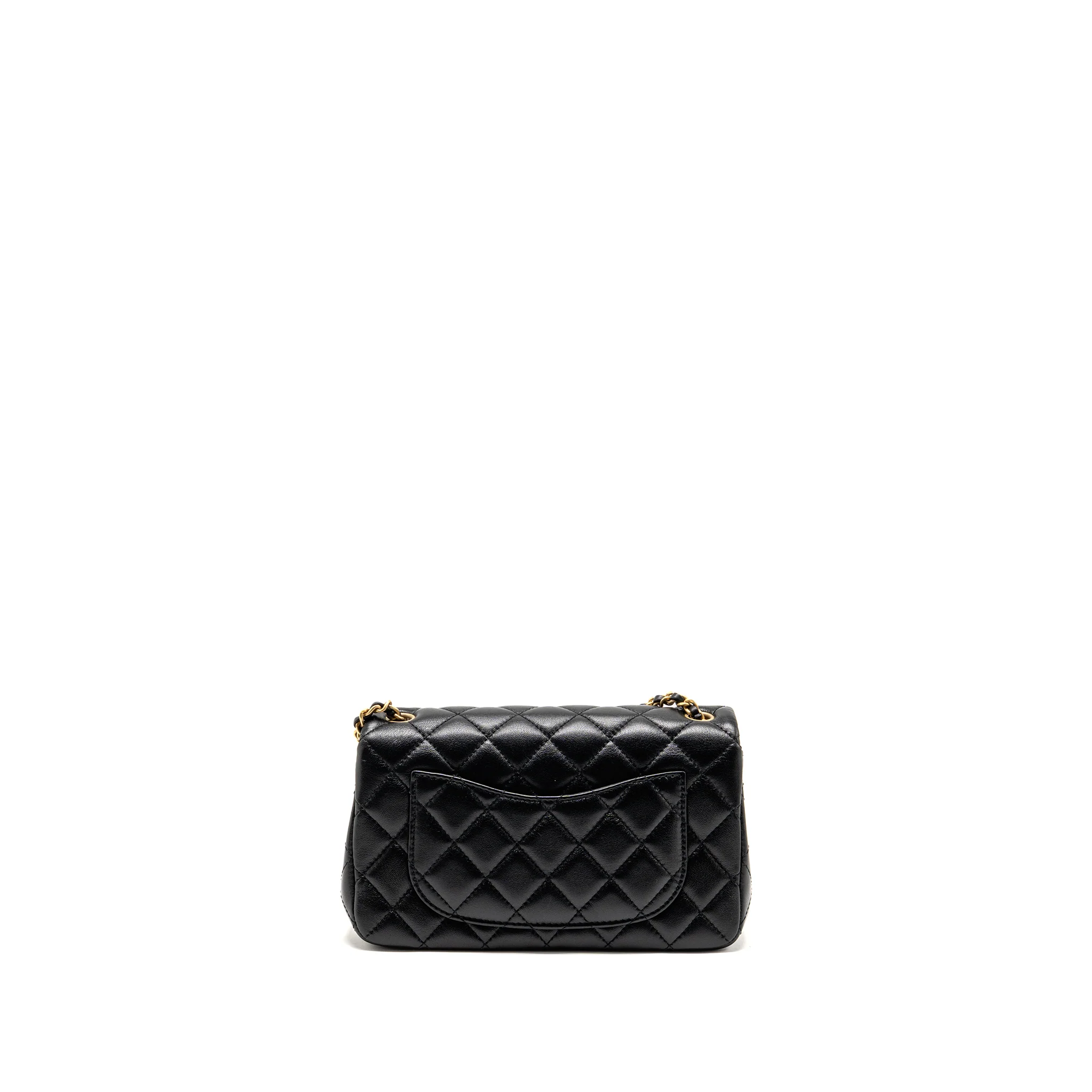 Chanel 24k pearl crush mini rectangular flap bag shiny lambskin black GHW (microchip) - Image 2