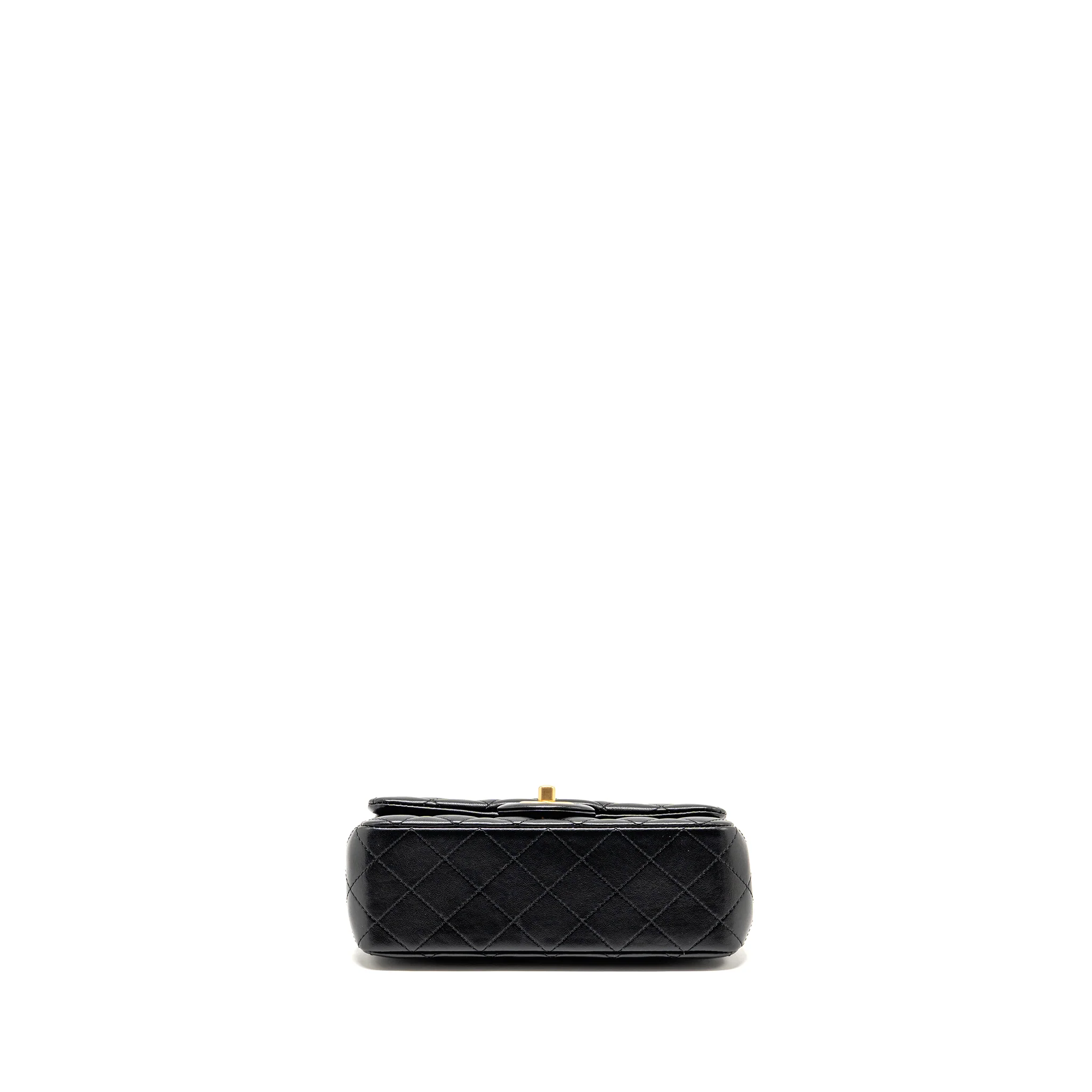 Chanel 24k pearl crush mini rectangular flap bag shiny lambskin black GHW (microchip) - Image 6