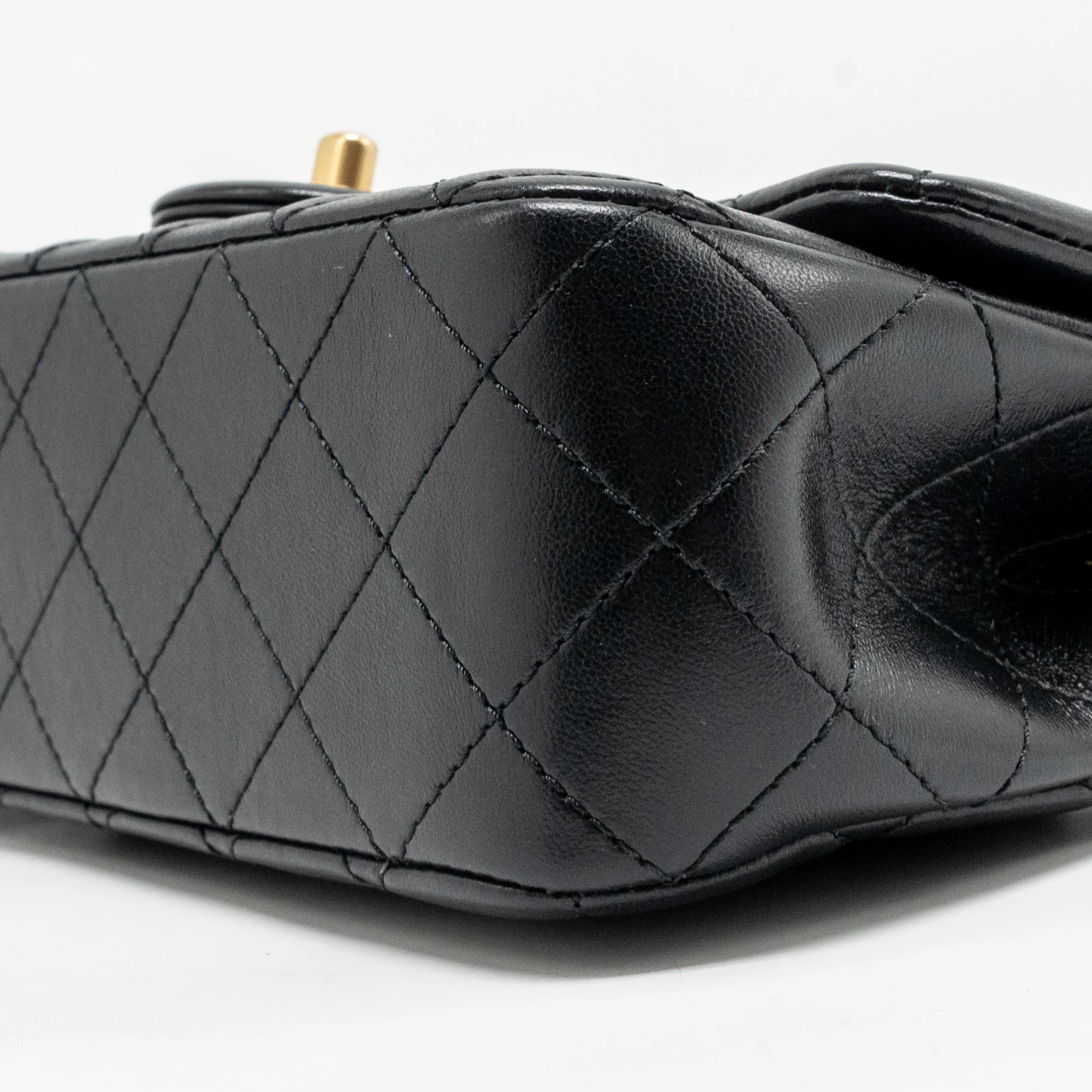 Chanel 24k pearl crush mini rectangular flap bag shiny lambskin black GHW (microchip) - Image 8