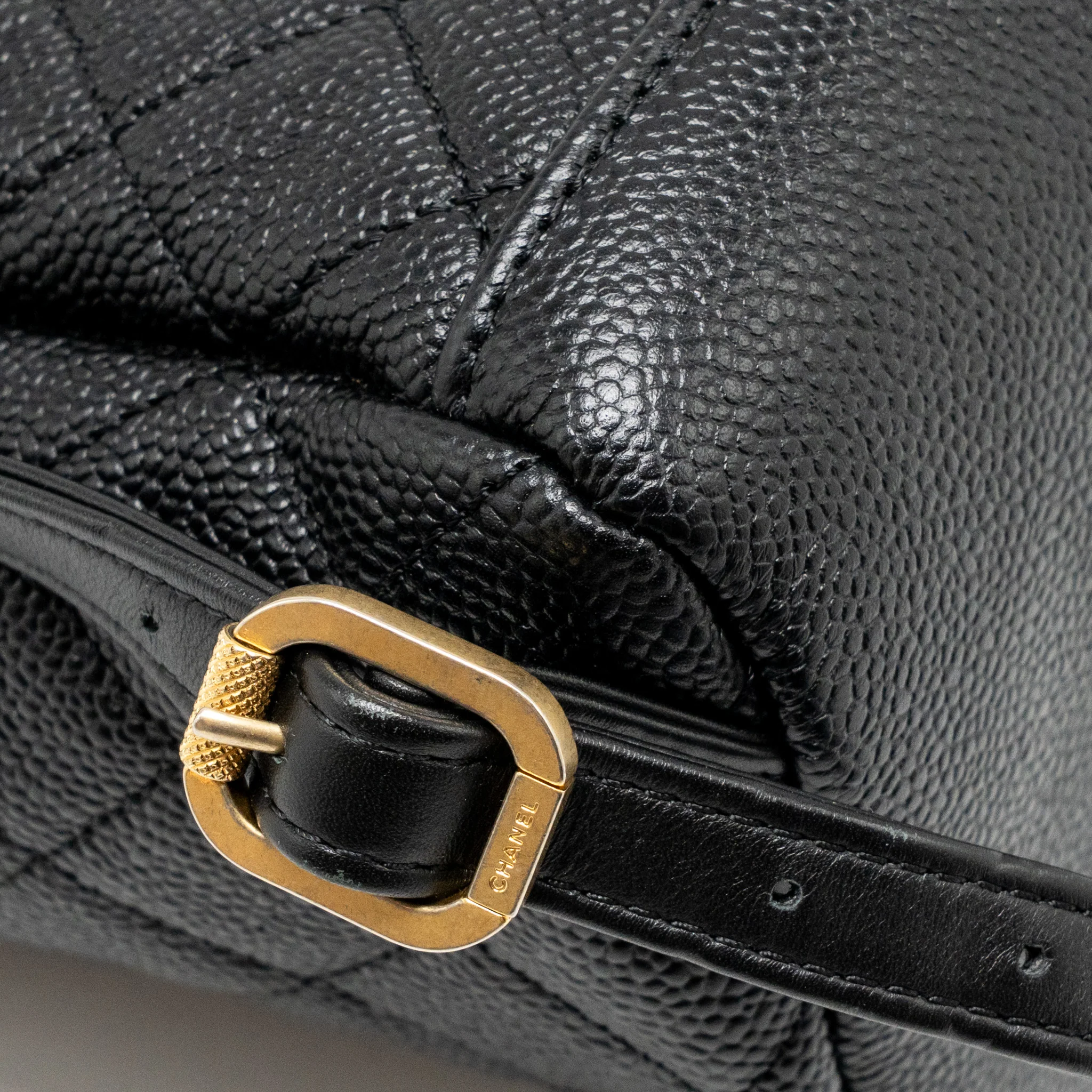 Chanel CC Filigree Backpack Caviar Black GHW - Image 11